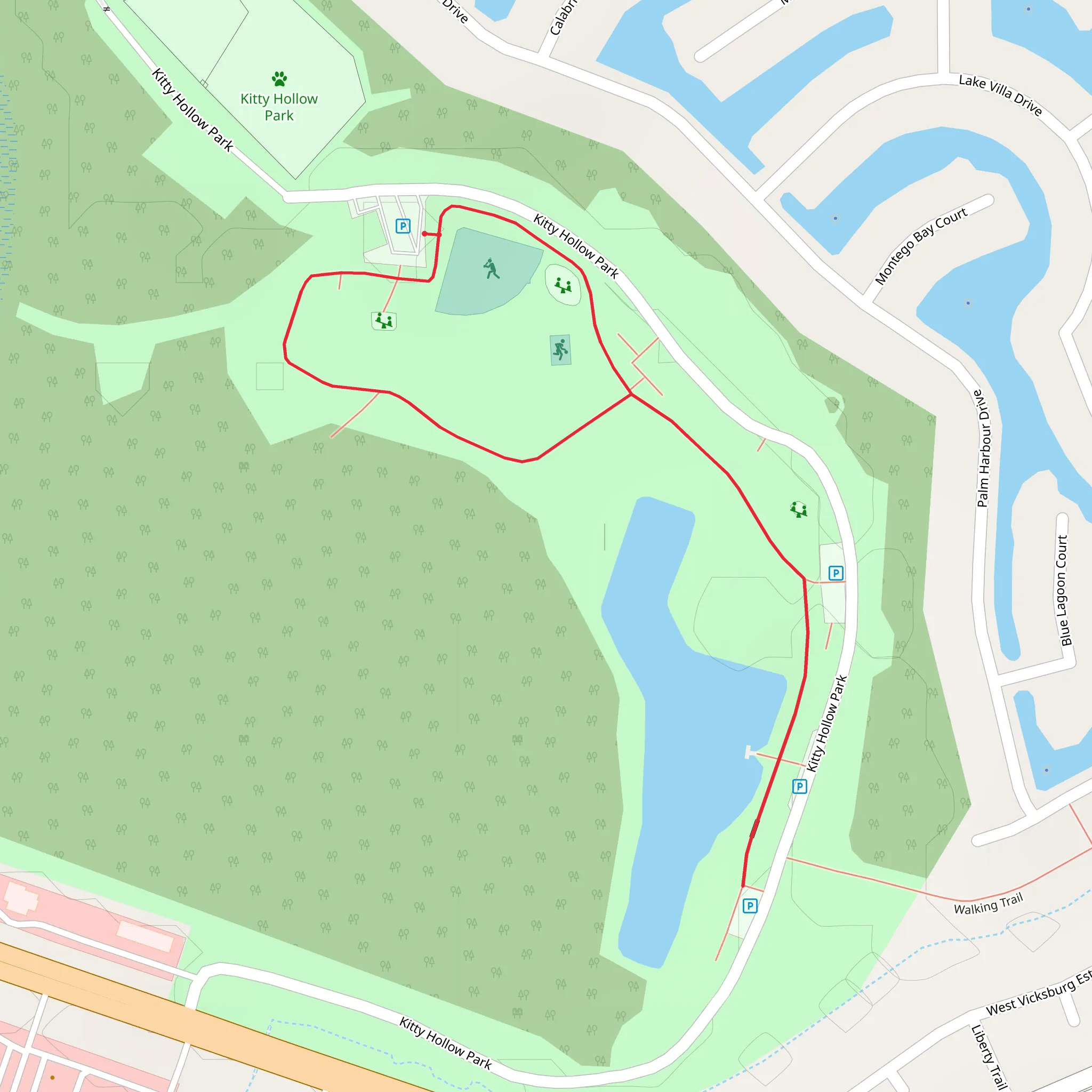 Kitty Hollow Park Loop mobile static map
