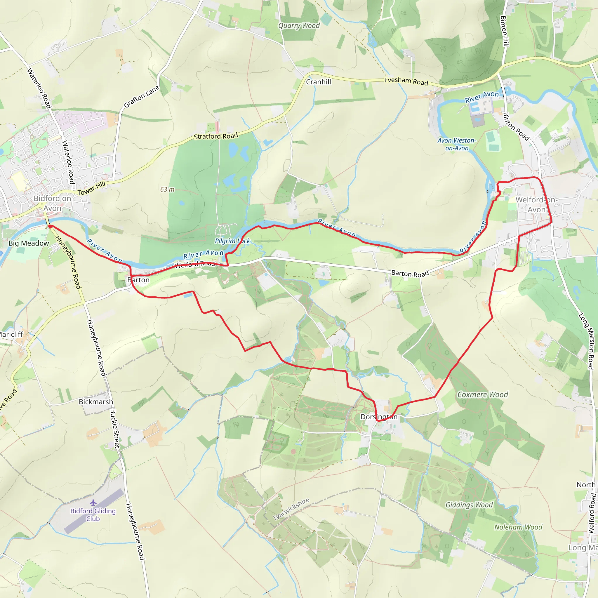 Bidford on Avon mobile static map