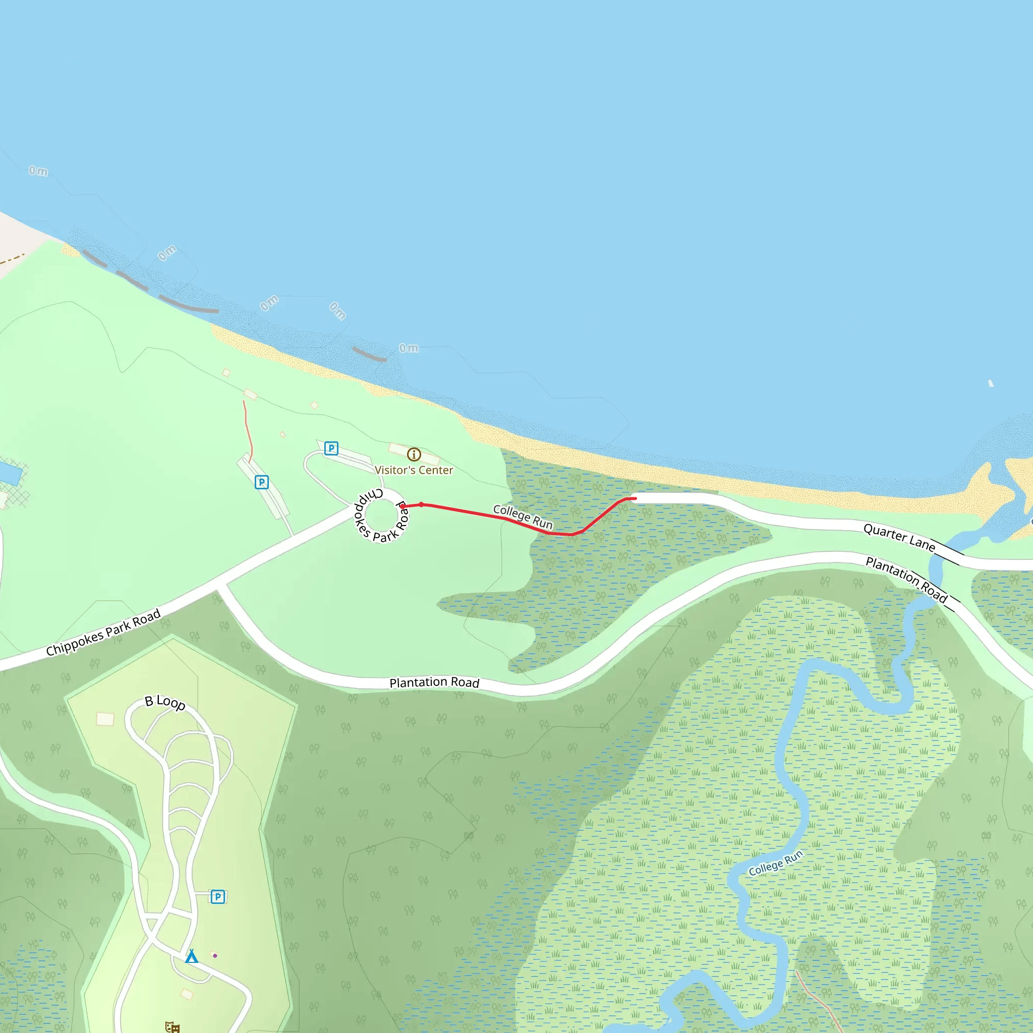 College Run Trail mobile static map