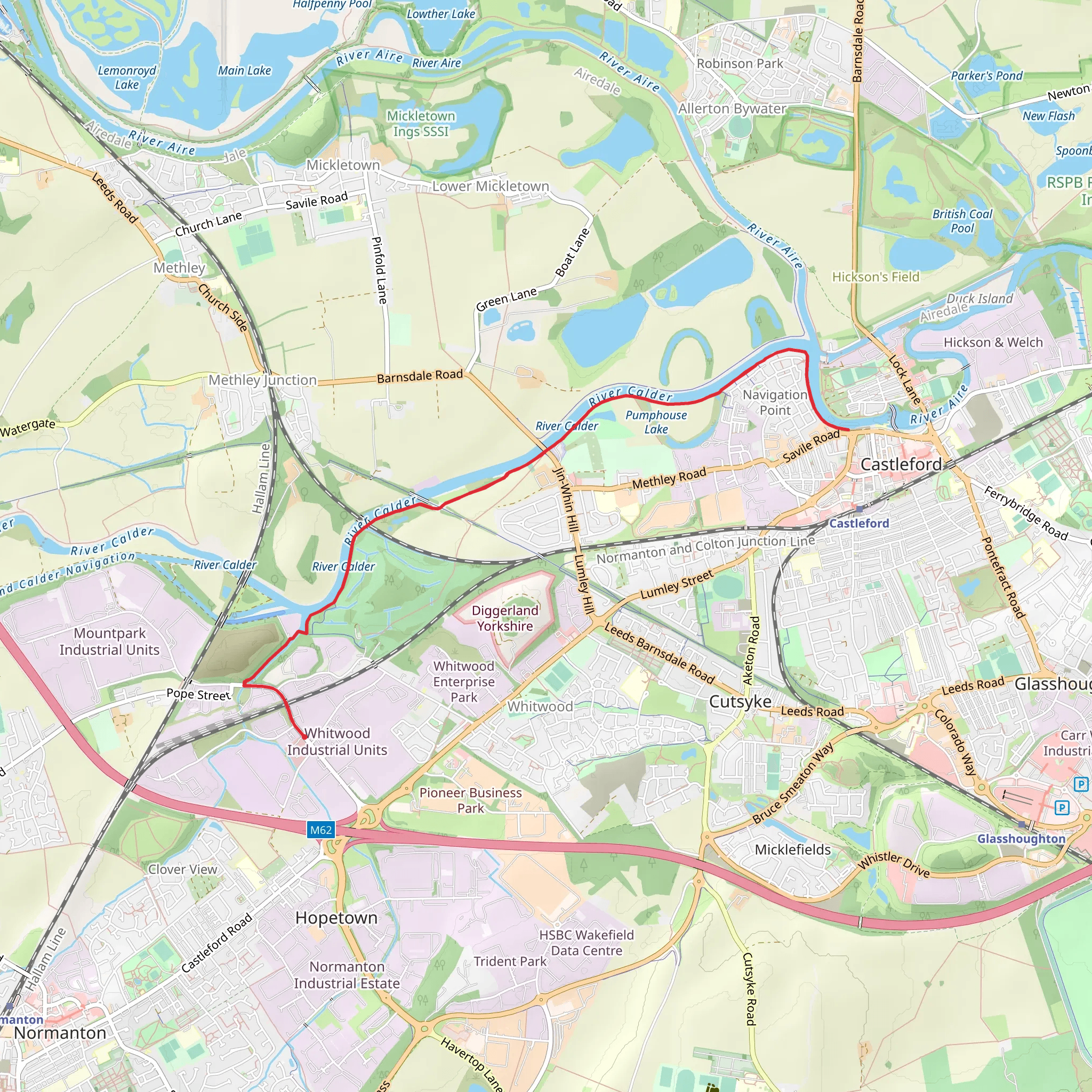 Run from Whitby Truck Stop mobile static map