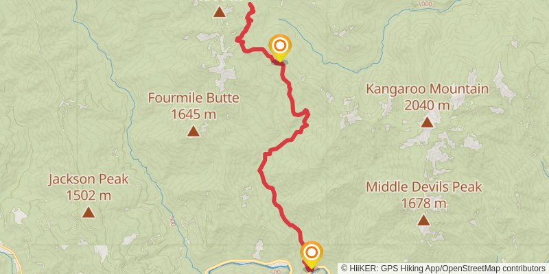 Fort Goff Creek Trail stage 3 Map