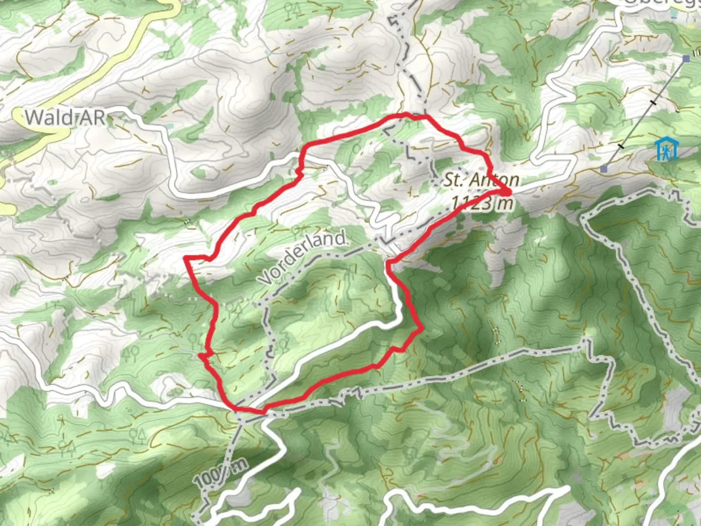 An image depicting the trail St Anton and Ruppen Pass Loop and its surrounding area.