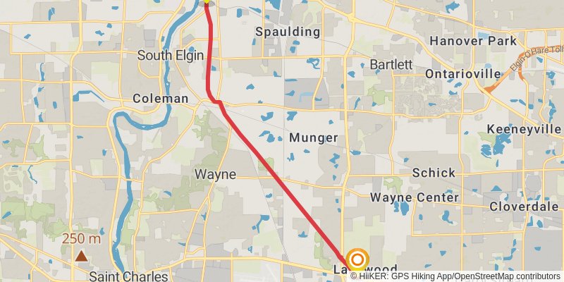 Illinois Prairie Path stage 2 Map