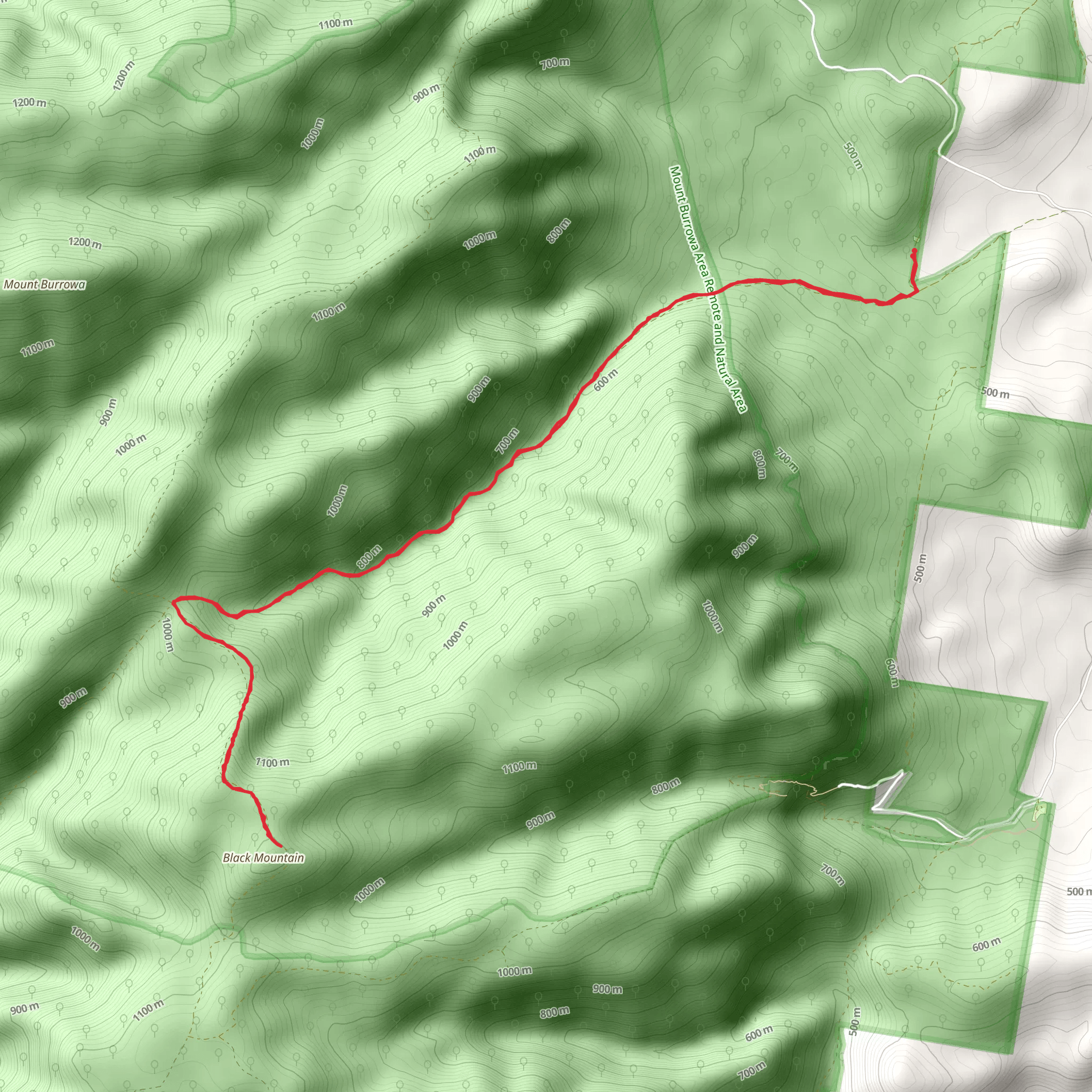Black Mountain Trail mobile static map