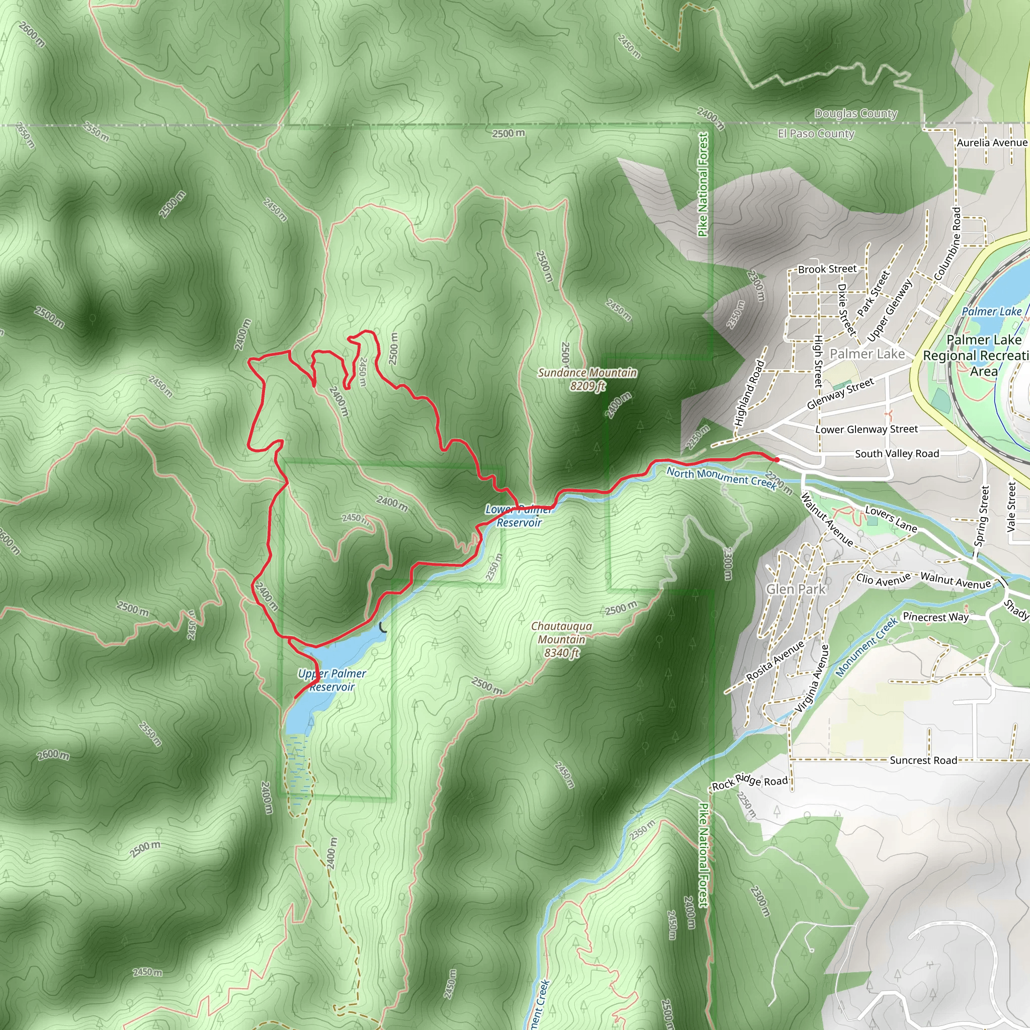 La Deux Réservoirs, Ice Cave Creek Loop Trail mobile static map