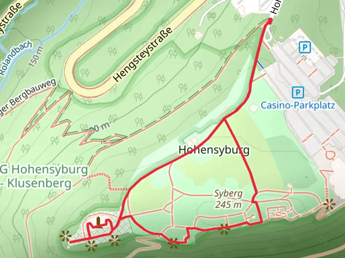 An image depicting the trail Ruhrtalblick Loop via Ruhrhoehenweg and its surrounding area.