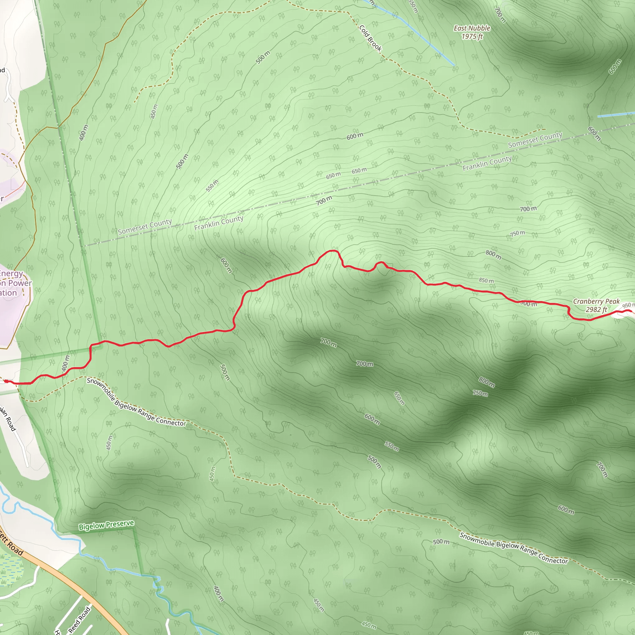 Cranberry Peak Trail mobile static map