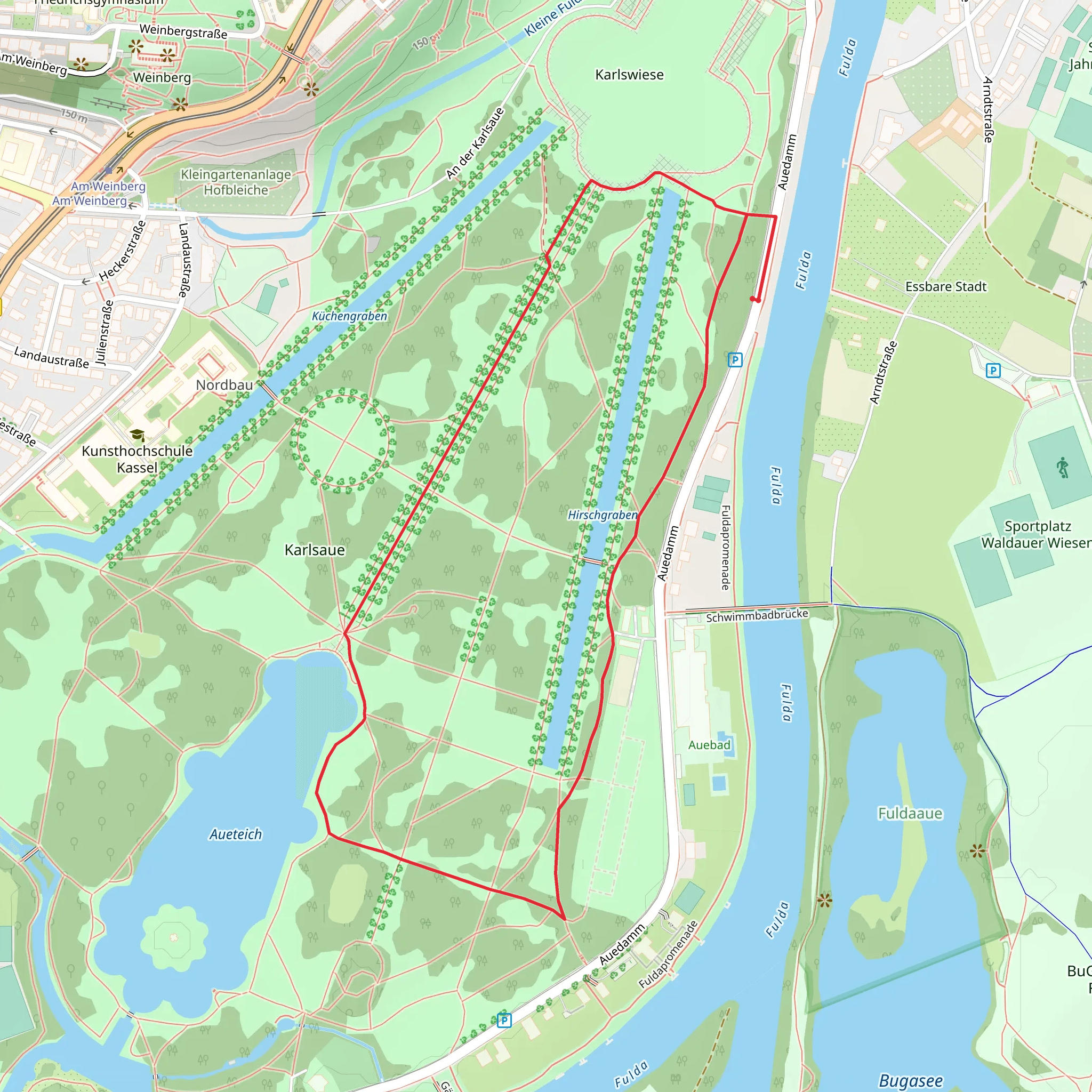 Karlsaue Loop mobile static map