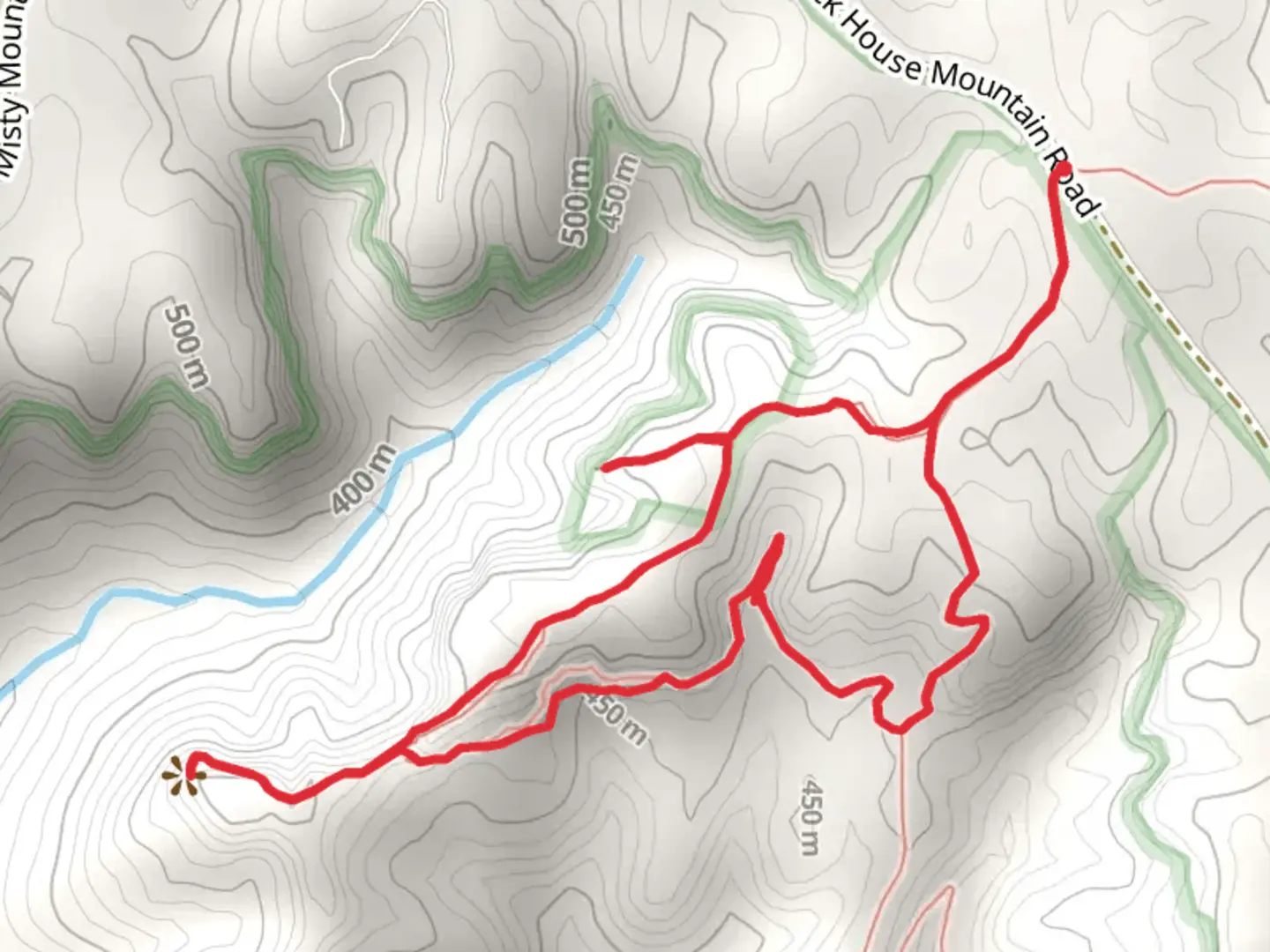 An image depicting the trail Moccasin Rock and Upper Canyon Loop Trail and its surrounding area.