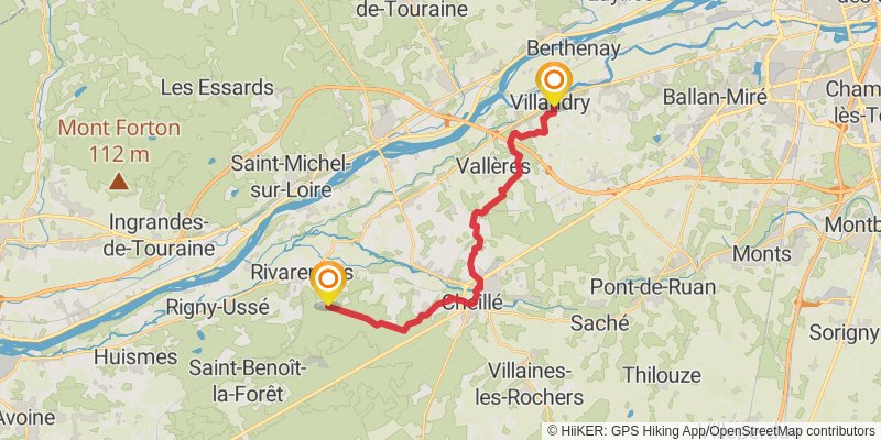 GR 3 - Vallee De La Loire stage 45 Map