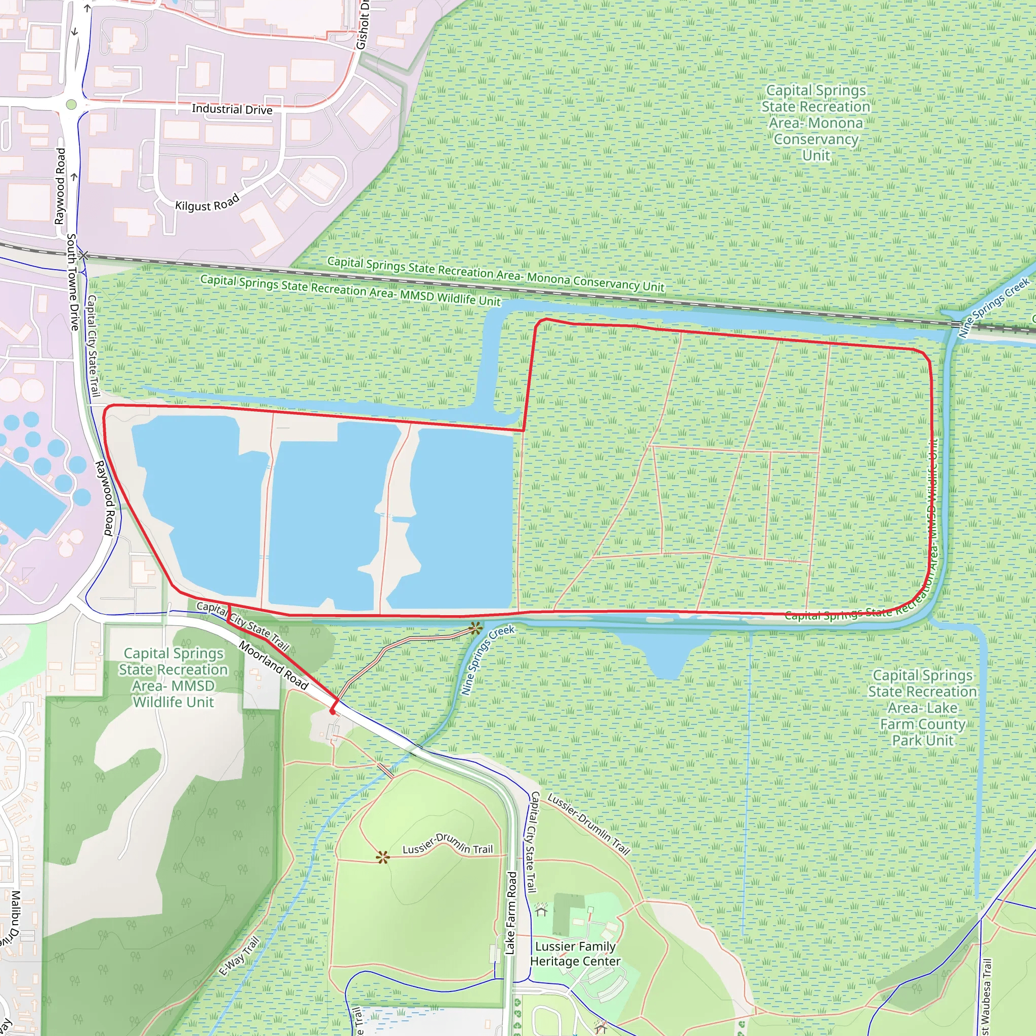Capital City State Trail mobile static map
