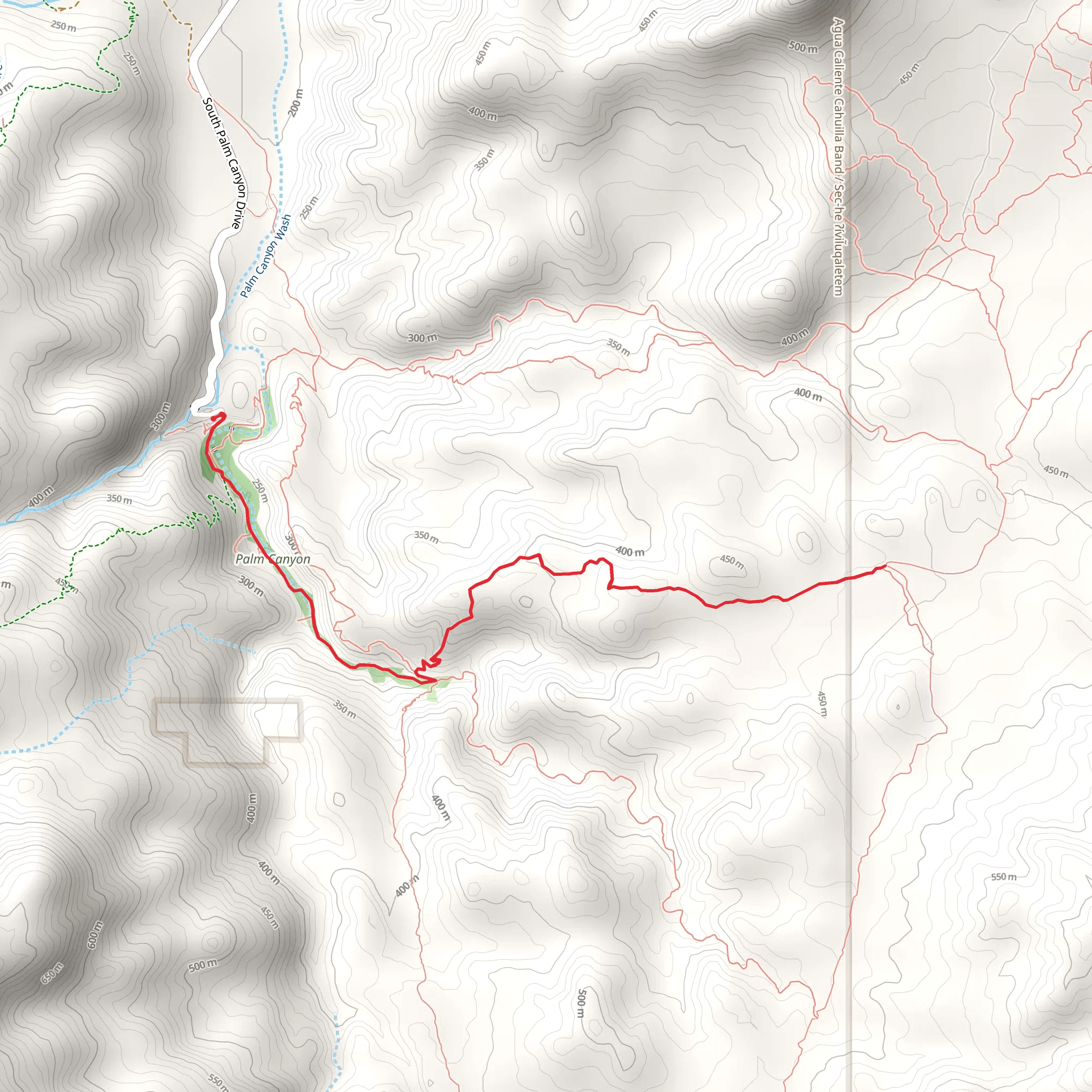 Palm Canyon mobile static map