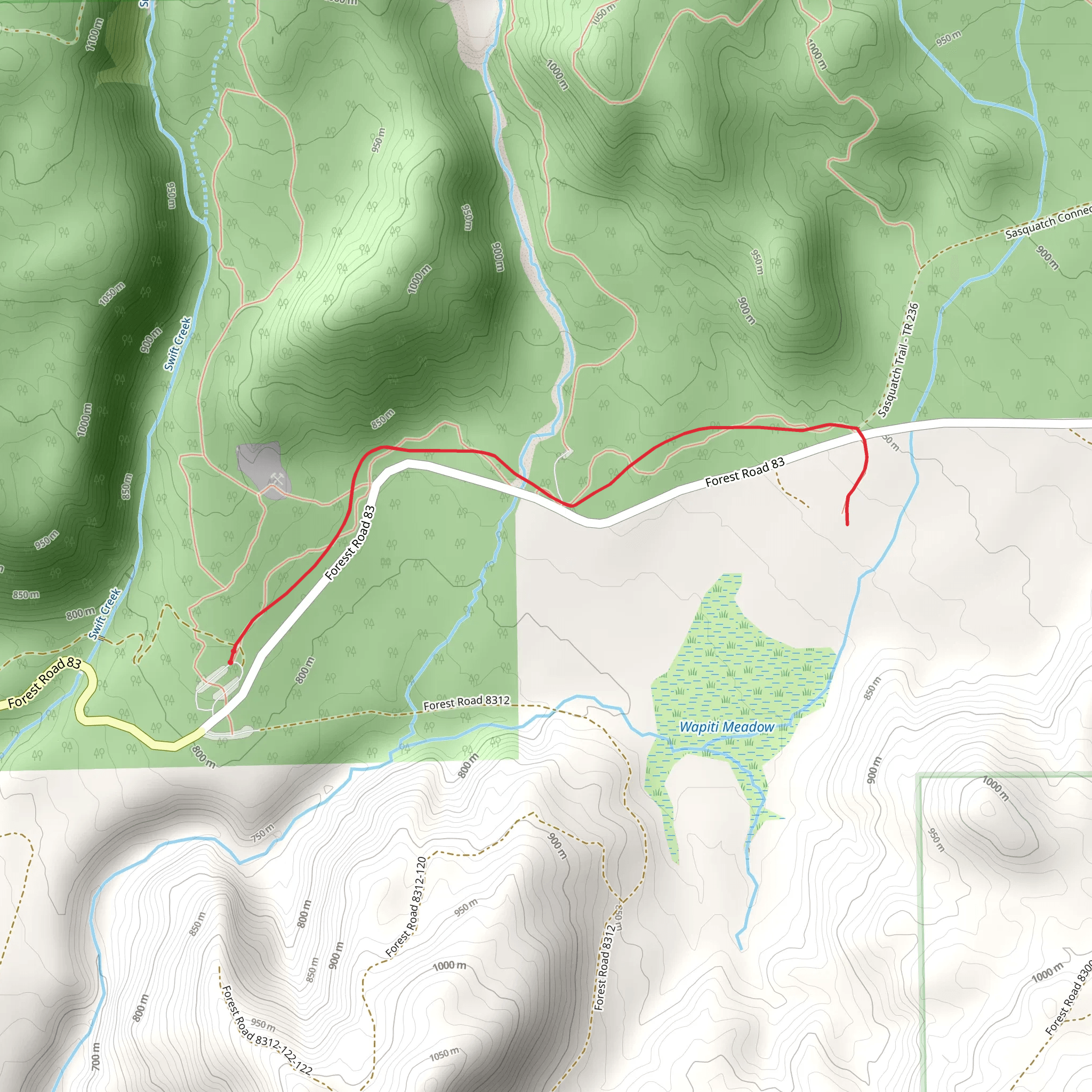 Pine Martin Trail mobile static map