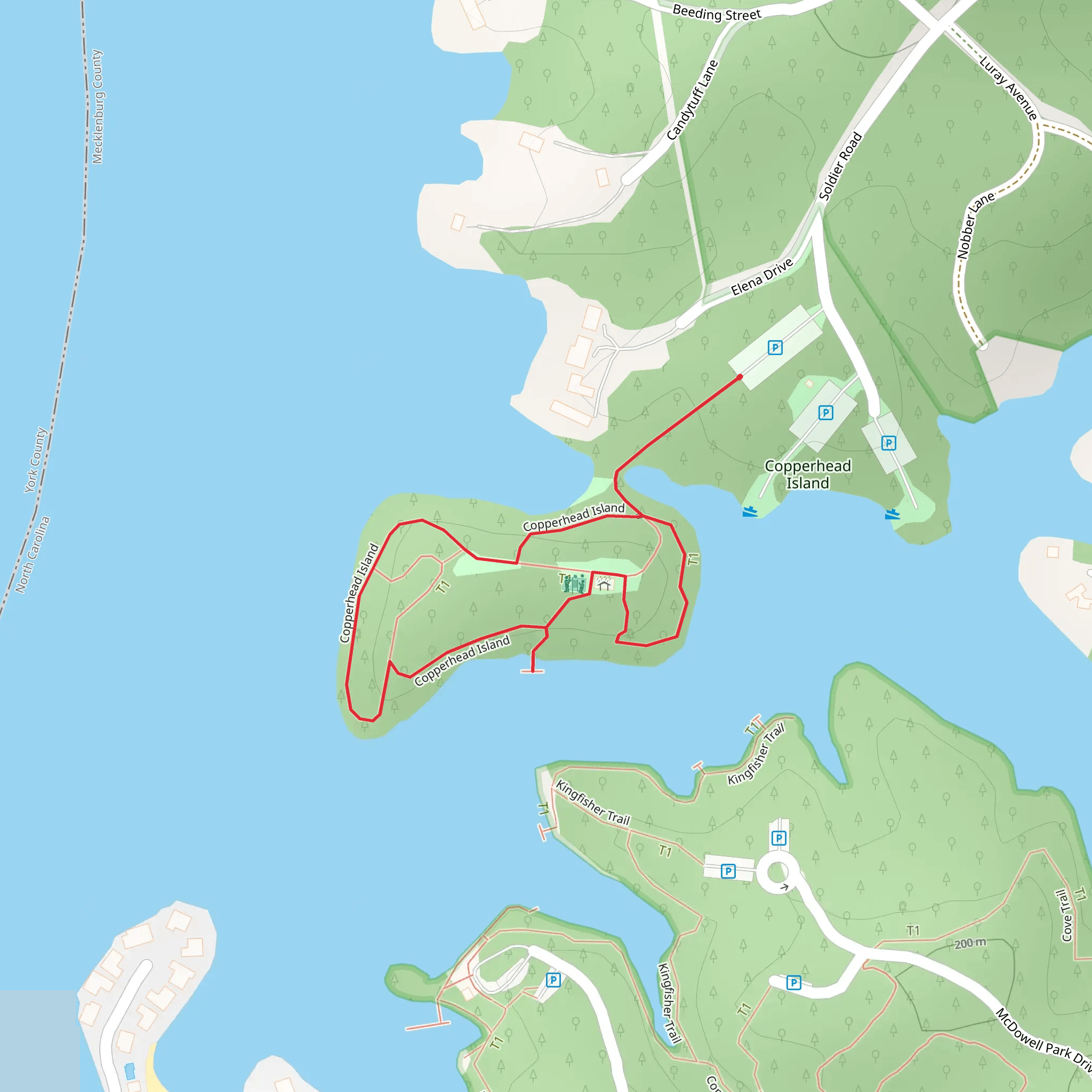 Copperhead Island Loop mobile static map