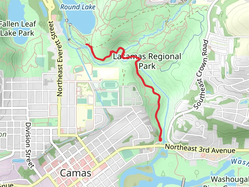 Lacamas creek and Lake to Lake Trail