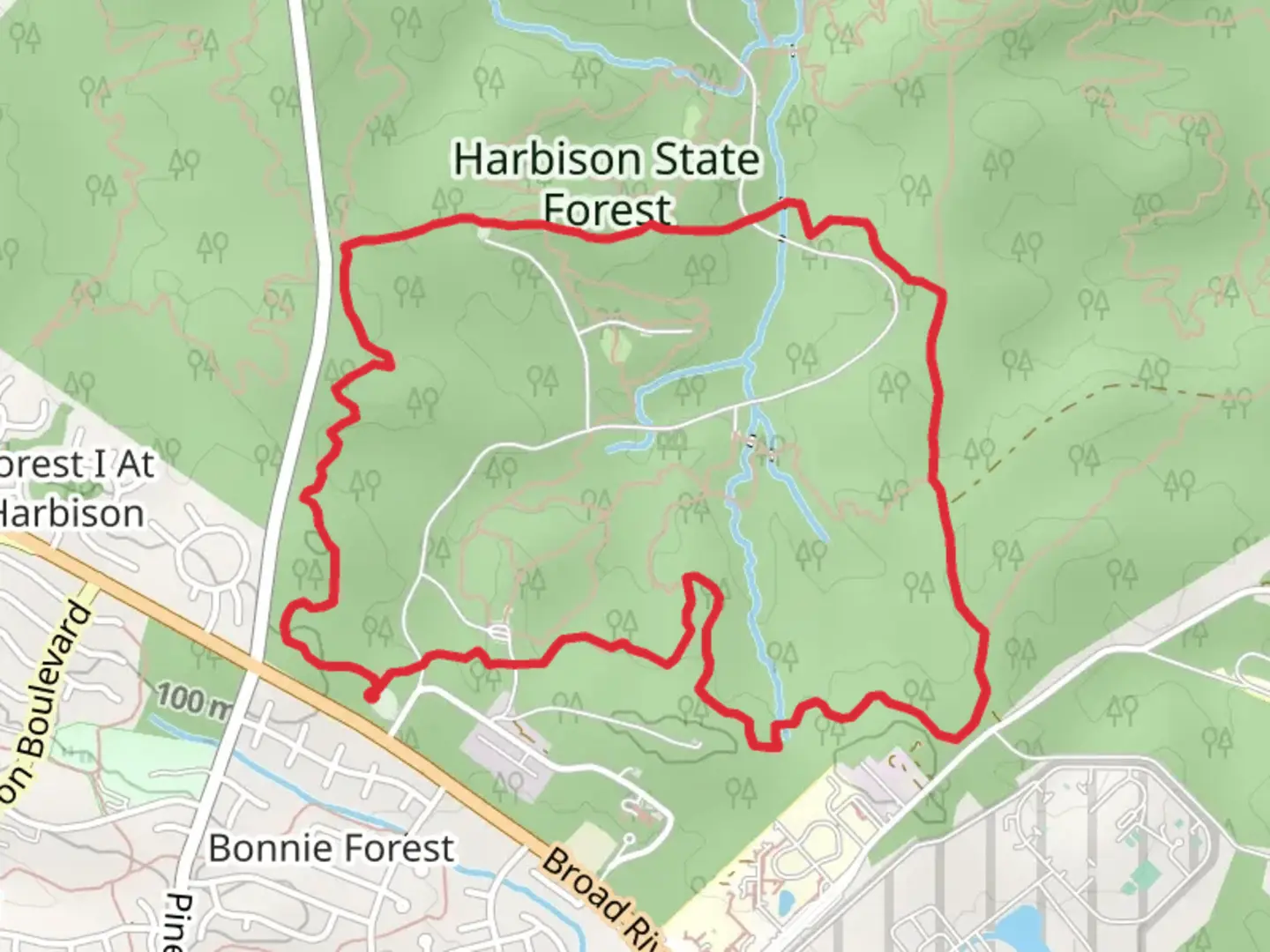 An image depicting the trail Firebreak Loop Trail and its surrounding area.