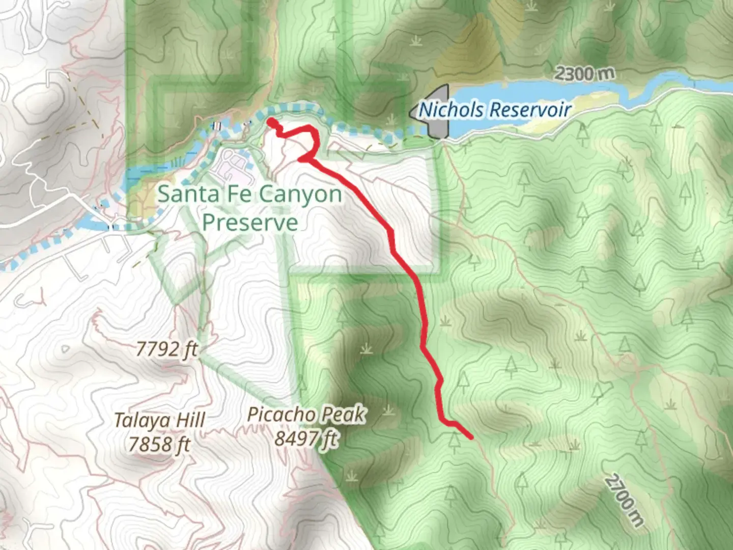 An image depicting the trail Main Loop and Bear Canyon Trail and its surrounding area.