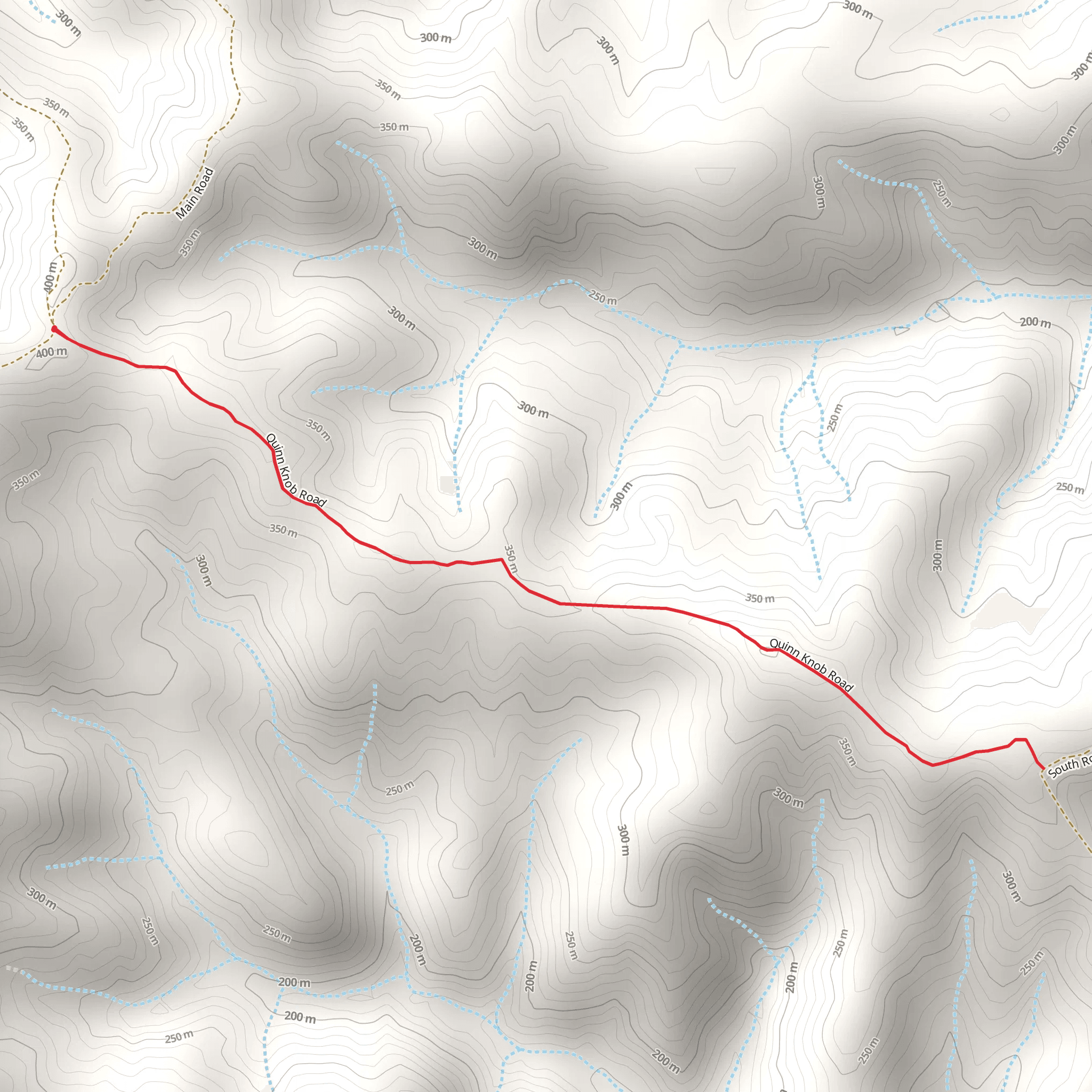 Quinn Knob Road Trail mobile static map