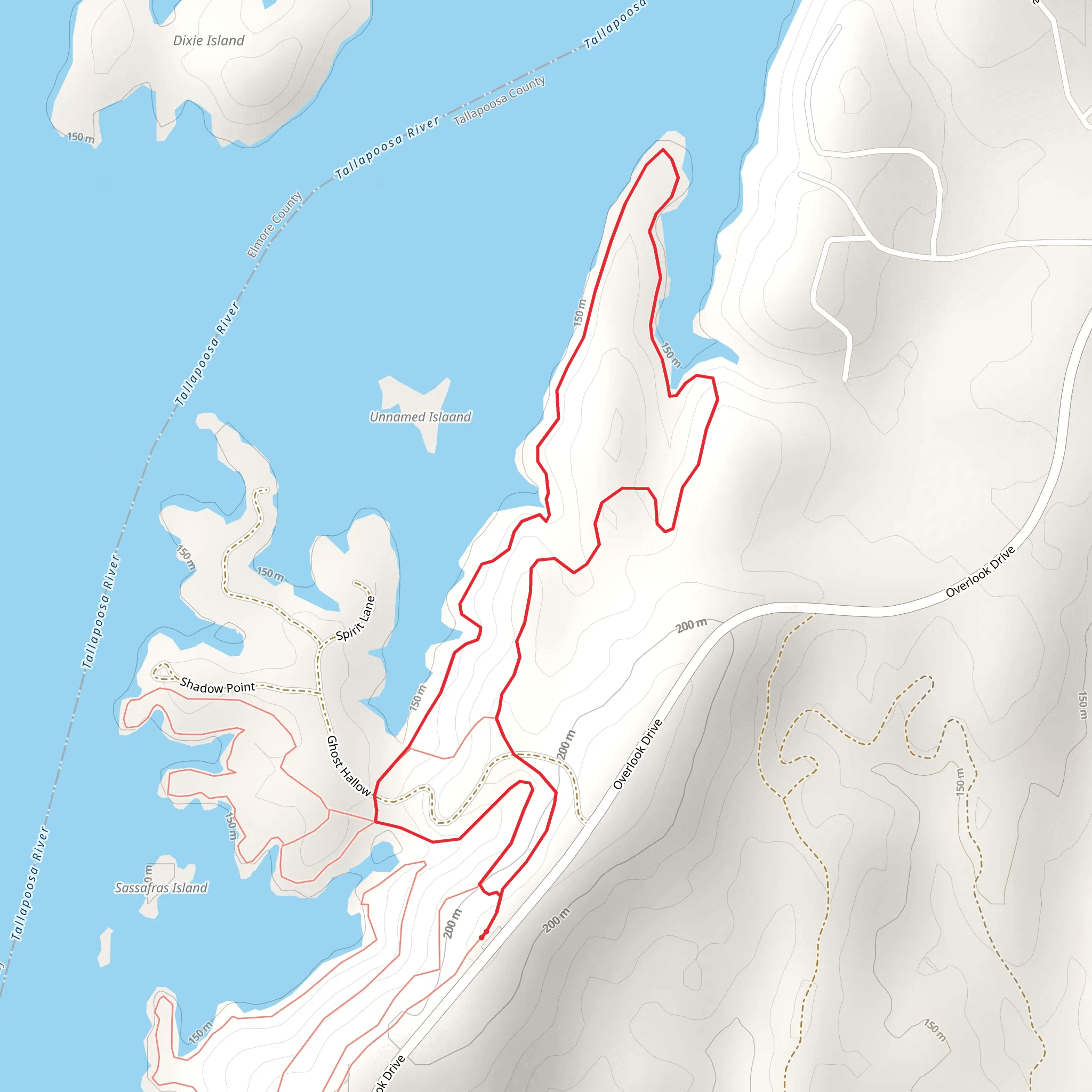 Overlook Drive Loop - West mobile static map