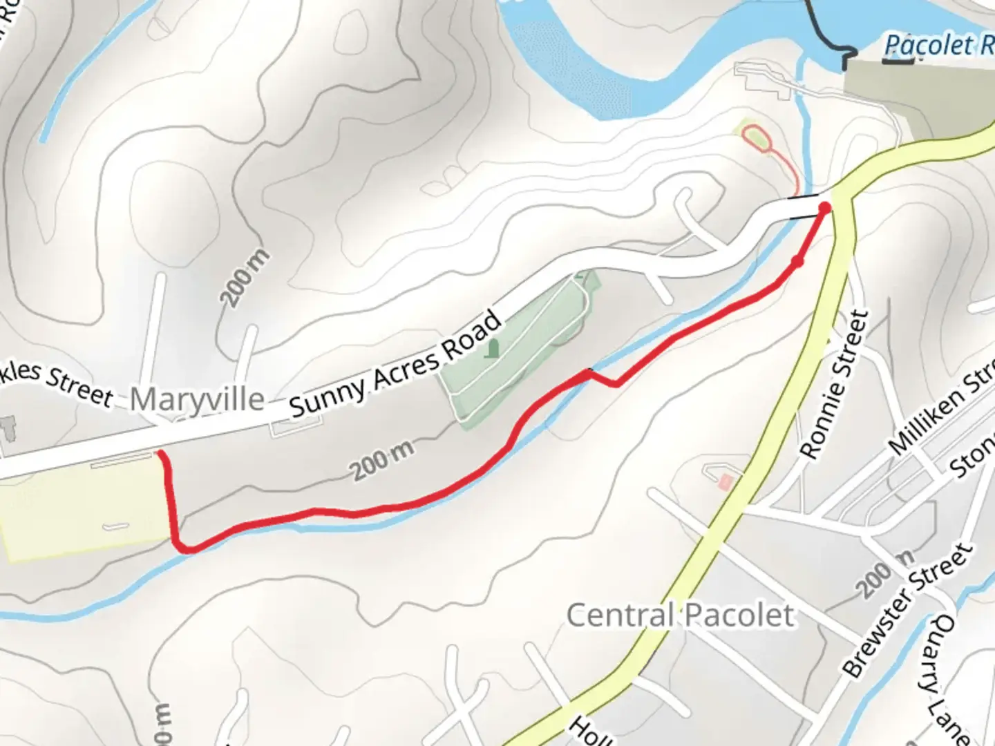 An image depicting the trail Pacolet Nature Trail and its surrounding area.
