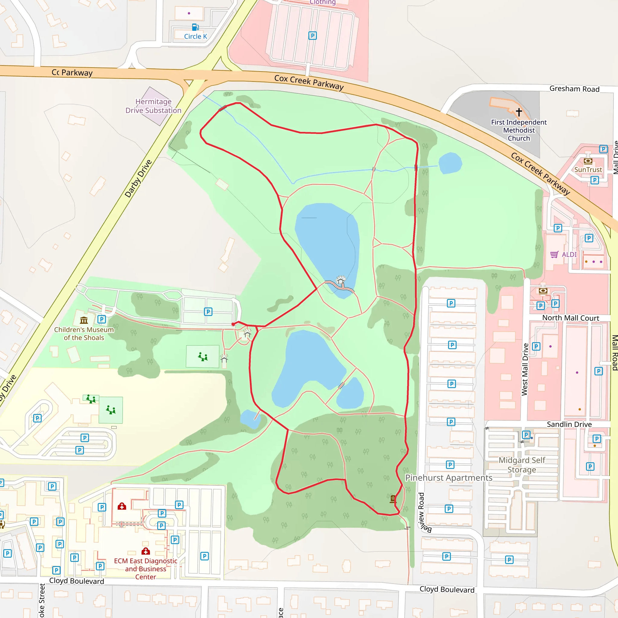 Deibert Park Loop mobile static map