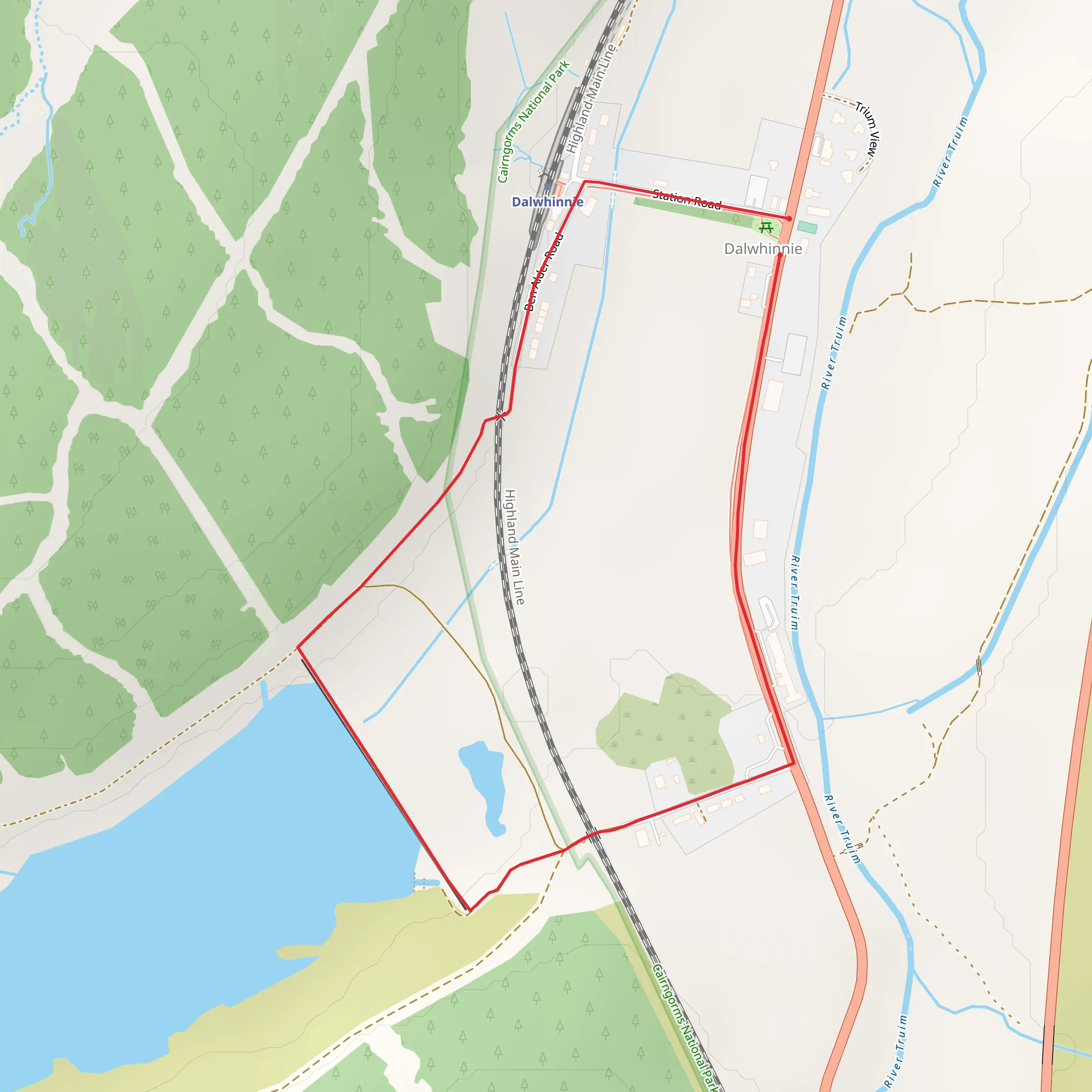 Dalwhinnie Trail - Loch Ericht Walk mobile static map