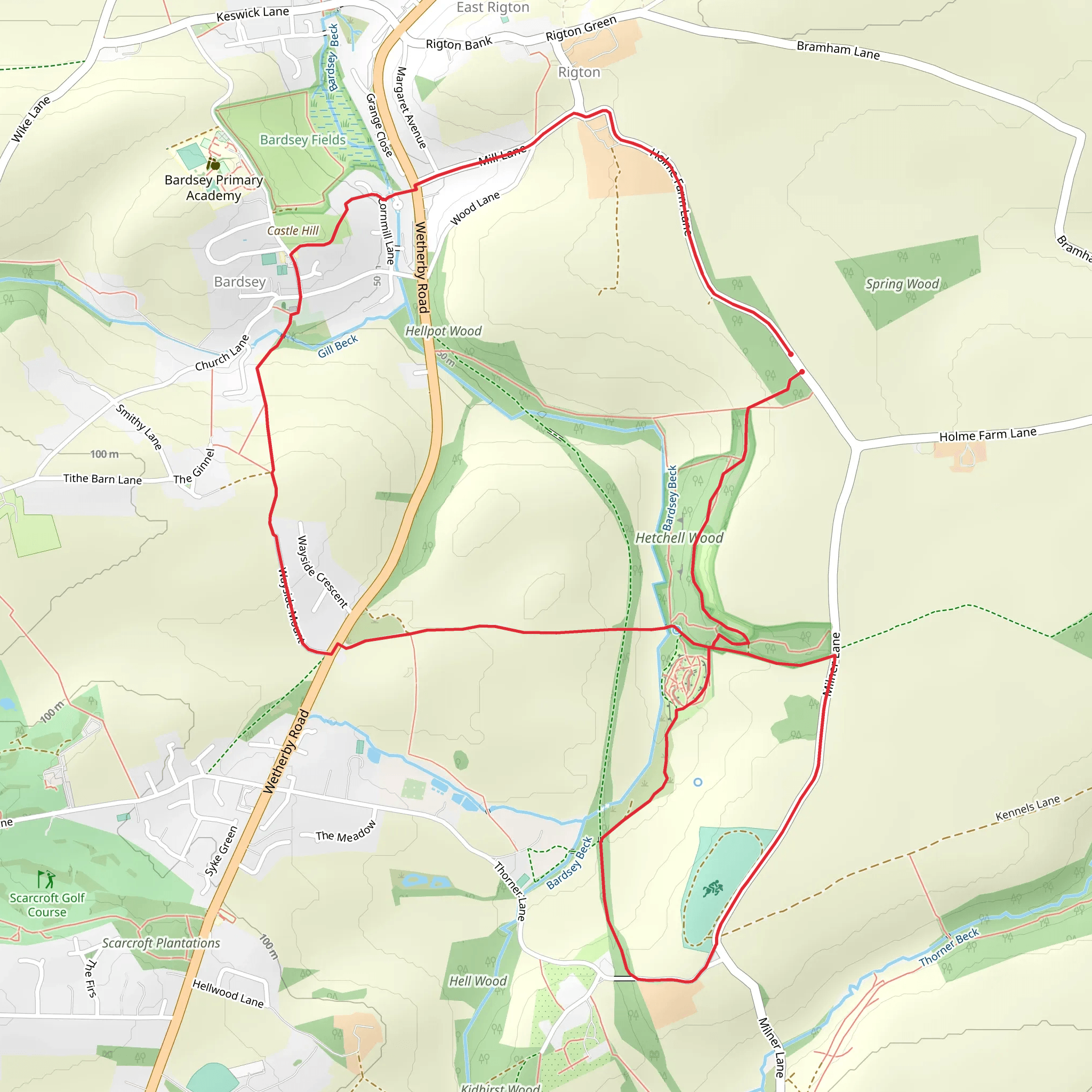 Bardsey and Pompocali Loop mobile static map