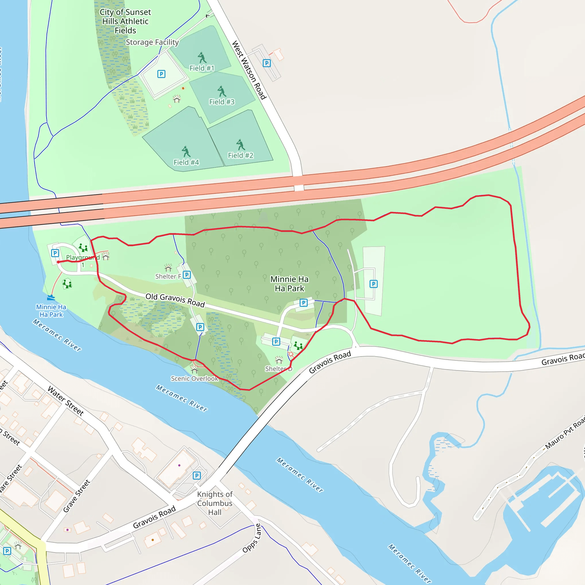 Old Gravois Road Loop mobile static map