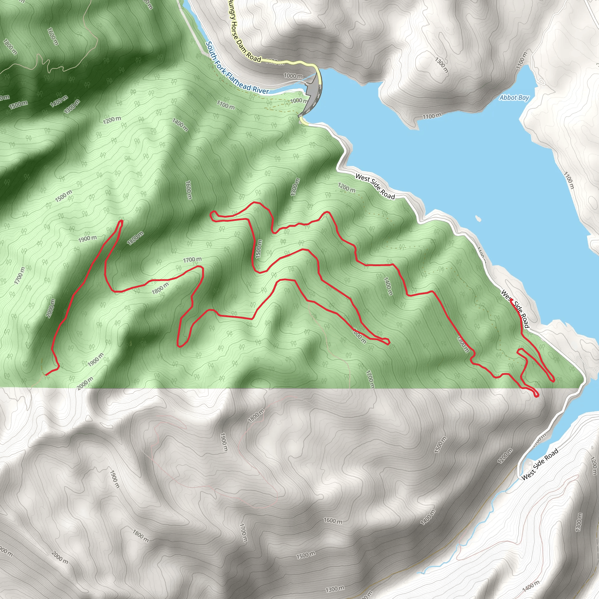 Doris Mountain Ridge Trail mobile static map