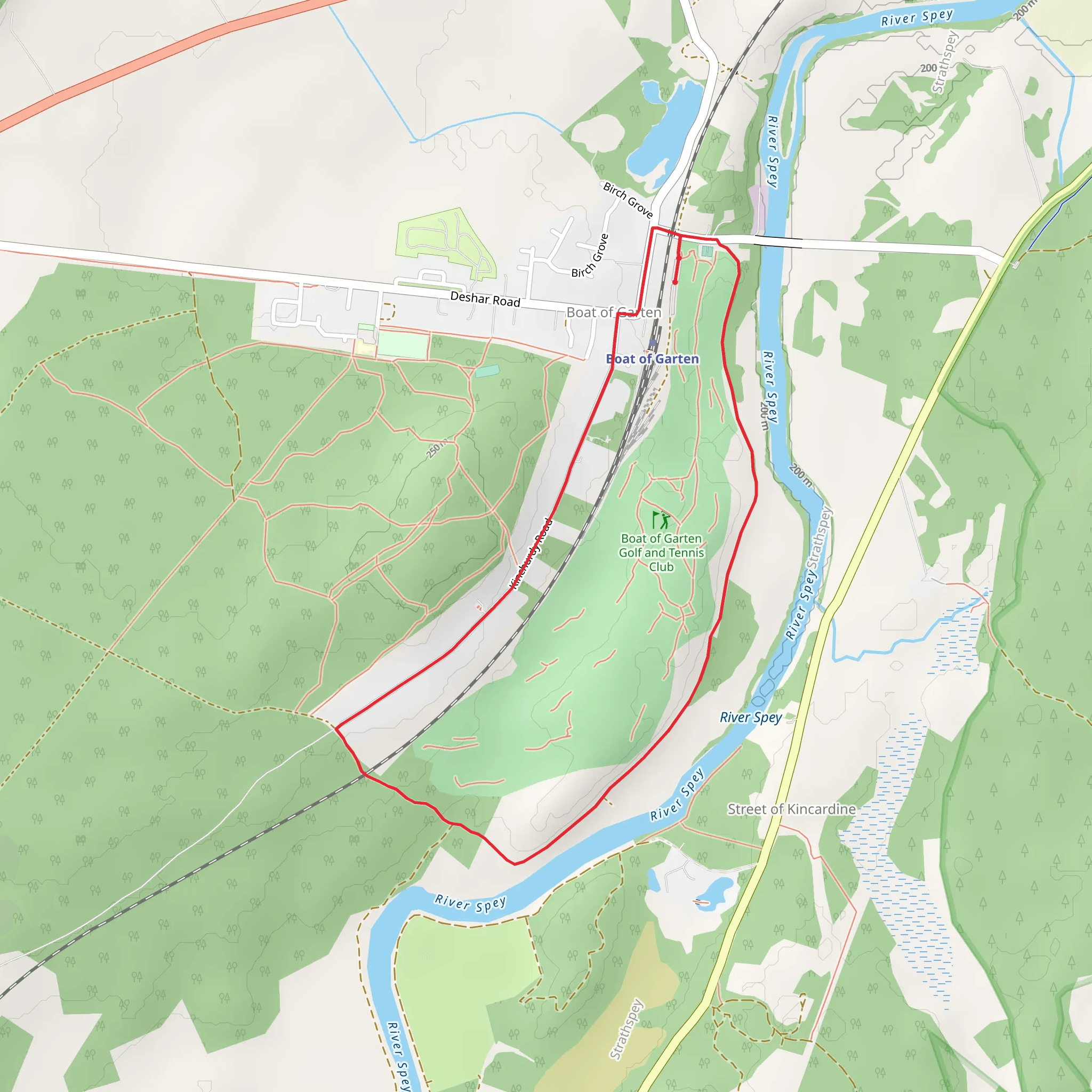 Boat of Garten - Salmon Trail mobile static map