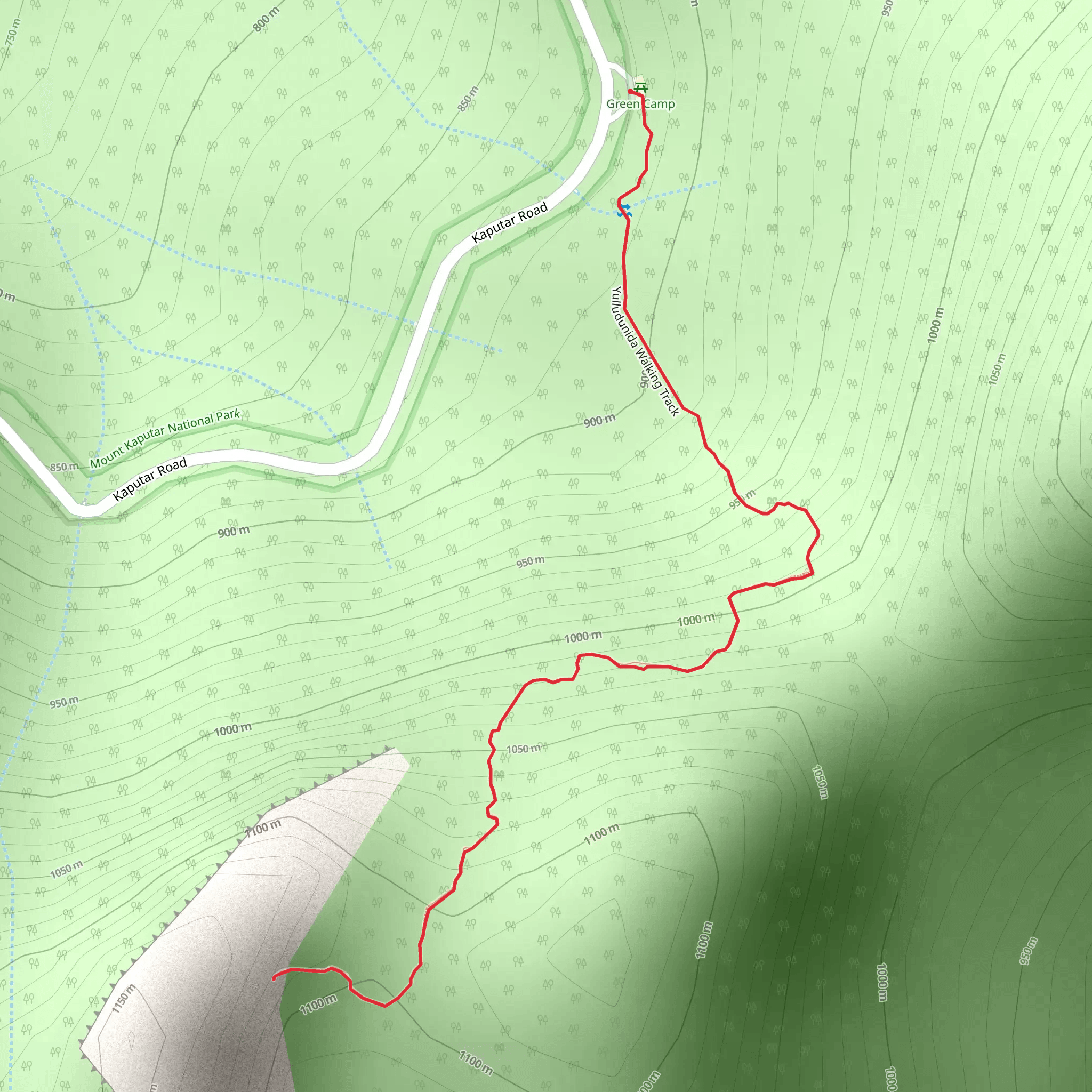 Yulludunida Track mobile static map