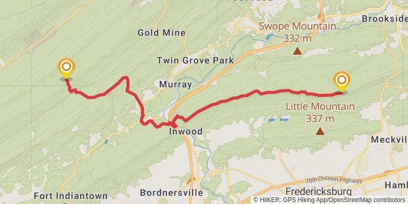 Appalachian Trail stage 118 Map