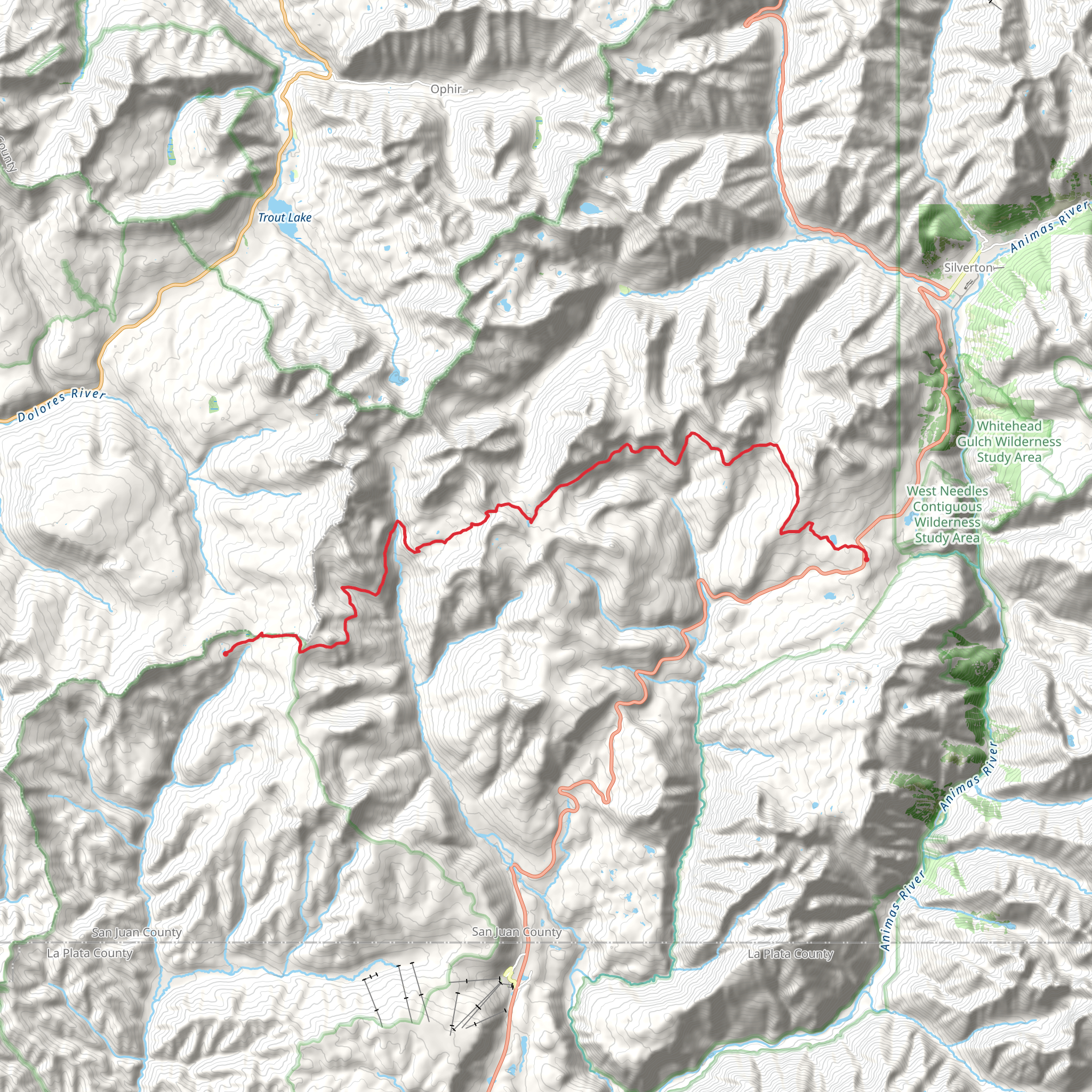 Twin Sisters Trail - Colorado Trail mobile static map