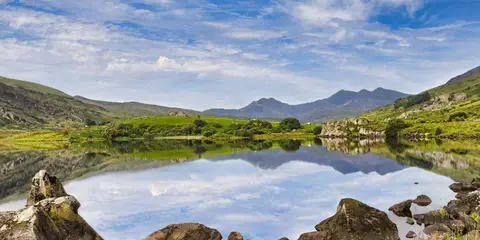 An image depicting the trail 24 Peaks Circuit from Llanberis and its surrounding area.