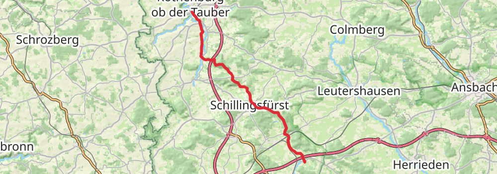 Romantische Straße stage 9 Map