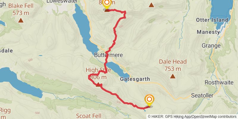 Wainwright Memorial Walk stage 7 Map