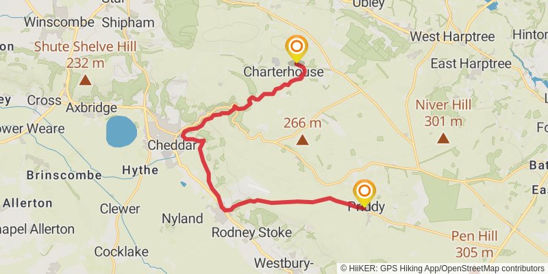 Minehead to Chepstow Walk stage 4 Map