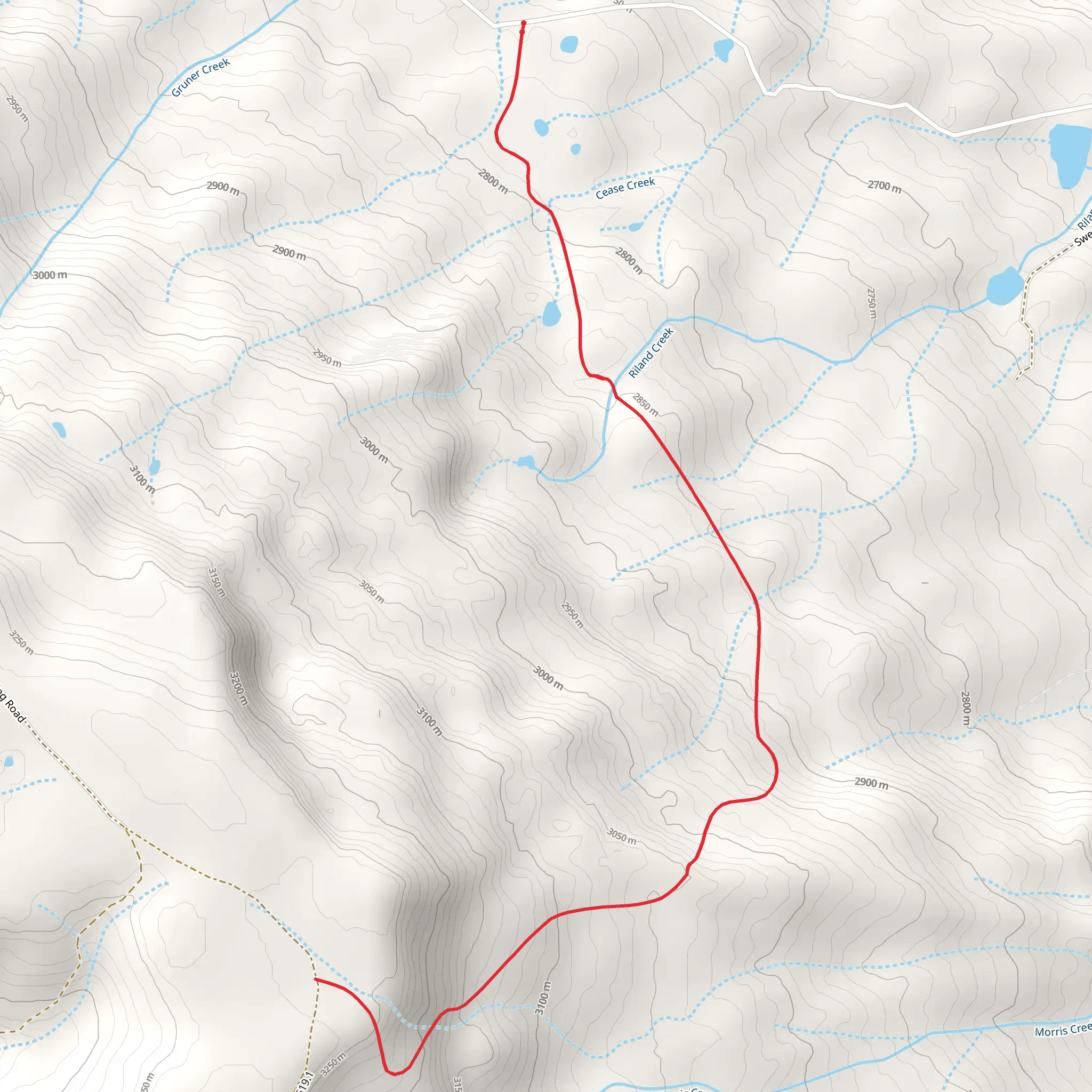Coburn Rim Trail mobile static map