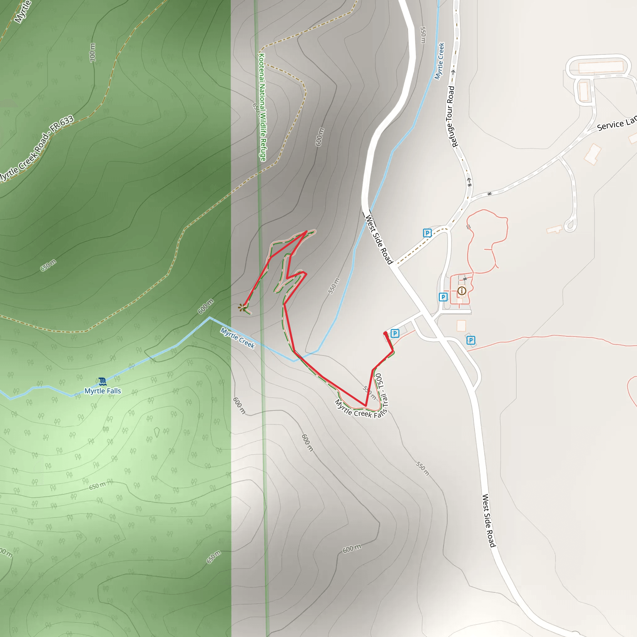 Myrtle Creek Walk mobile static map