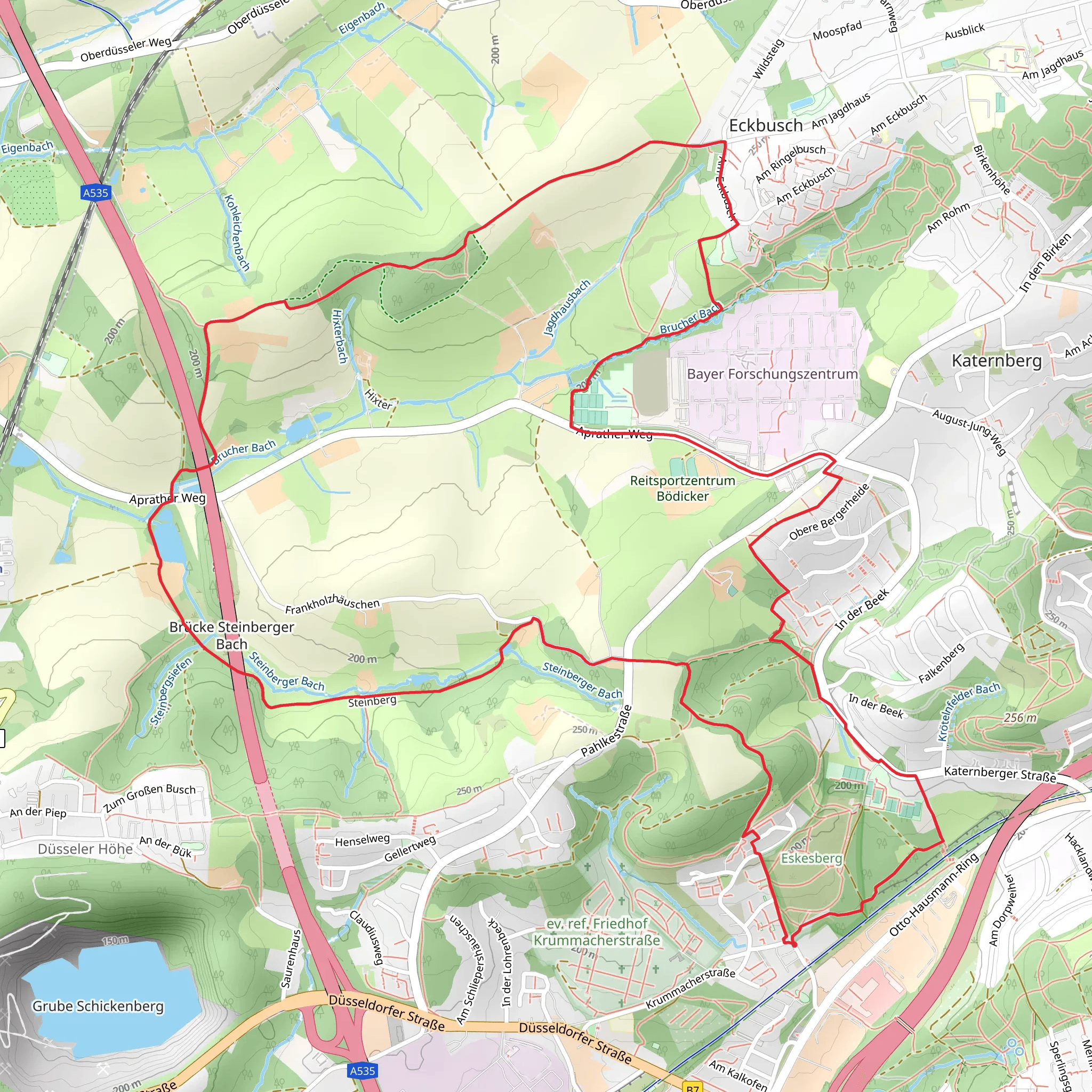 Eulenkopf Rundweg and Rundweg Beek mobile static map
