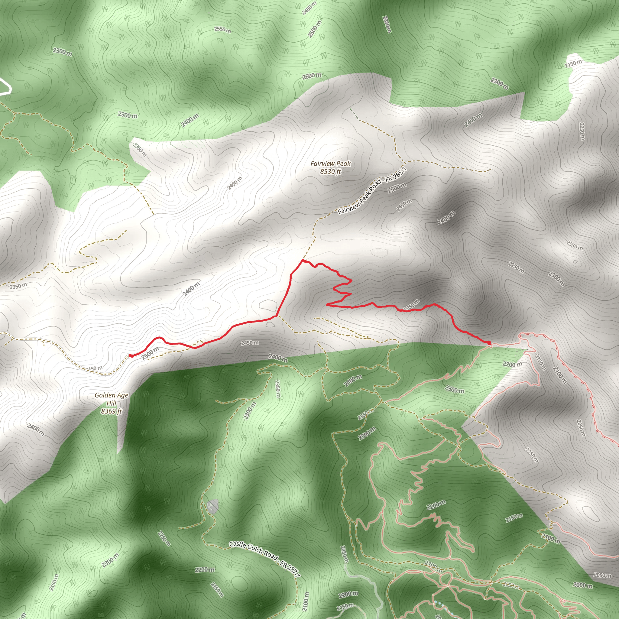 Kavanaugh Gulley Trail mobile static map