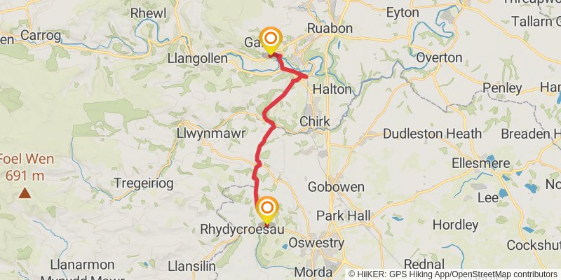 Offa's Dyke Path stage 11 Map