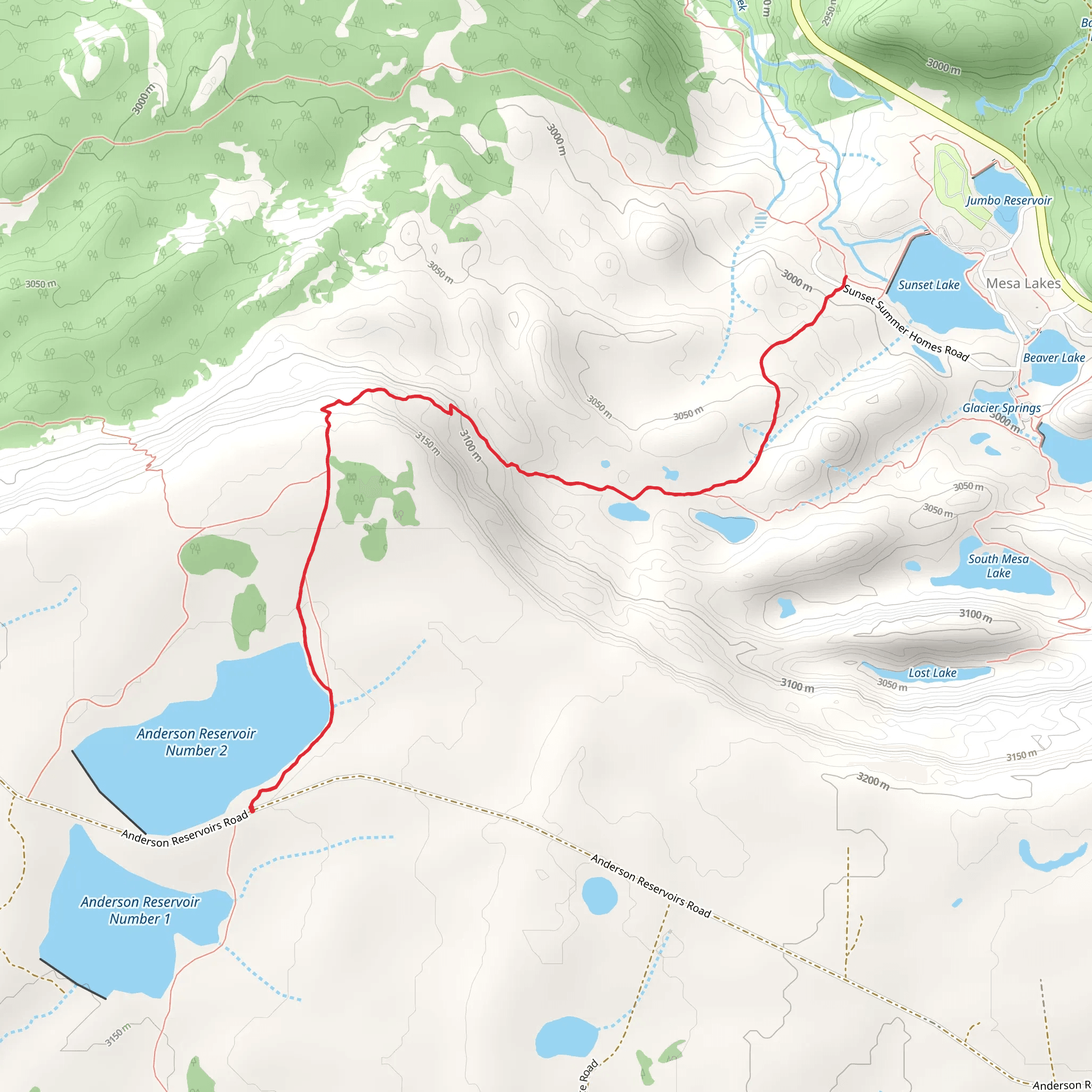 Rim View Trail mobile static map