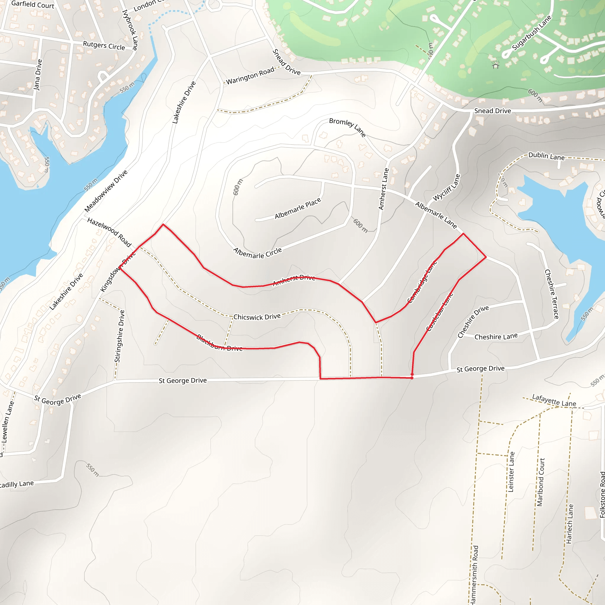 St George Road Loop mobile static map