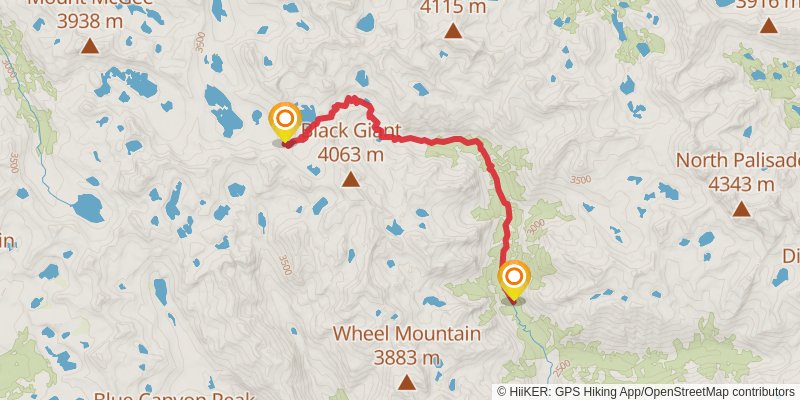John Muir Trail stage 13 Map