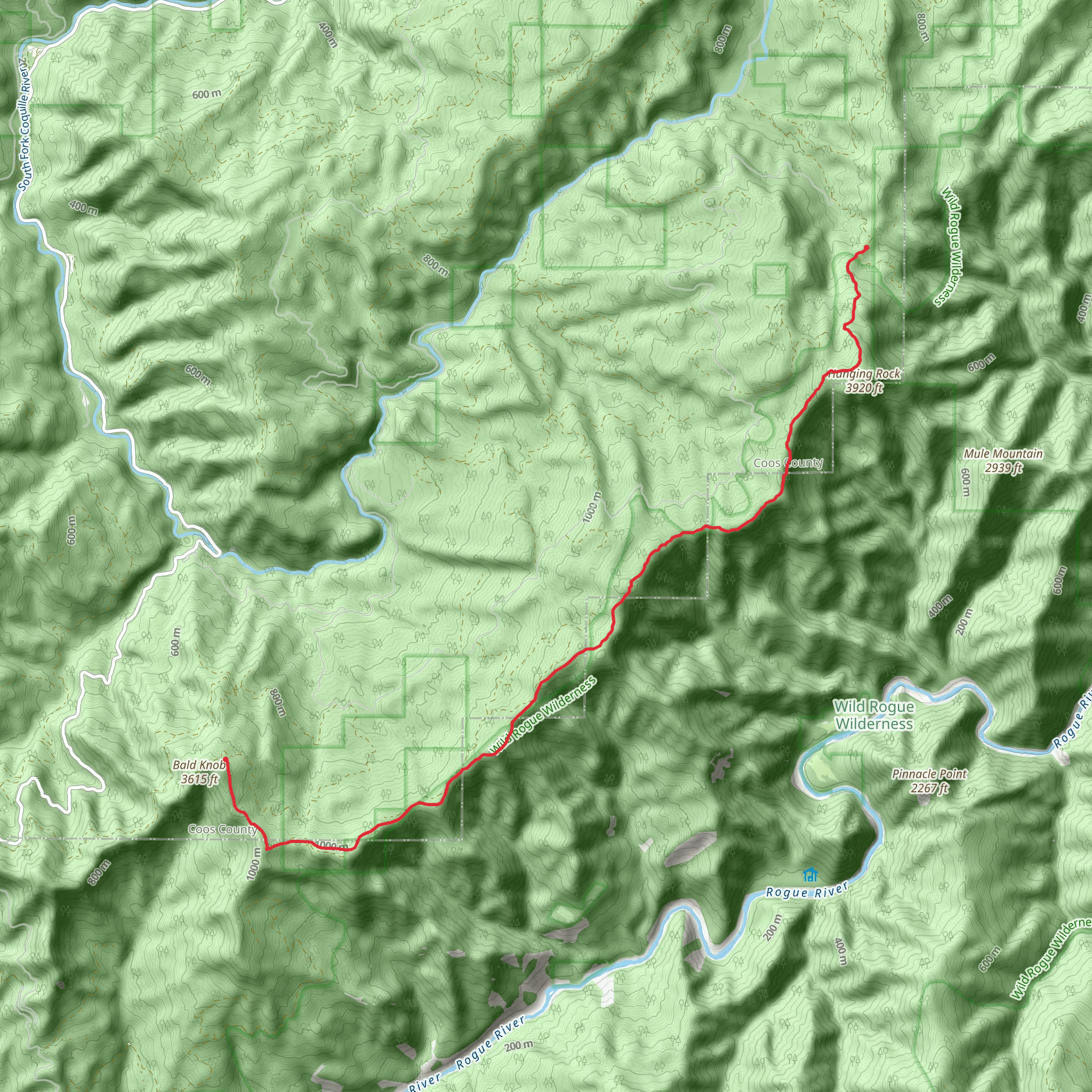 Panther Ridge Trail mobile static map