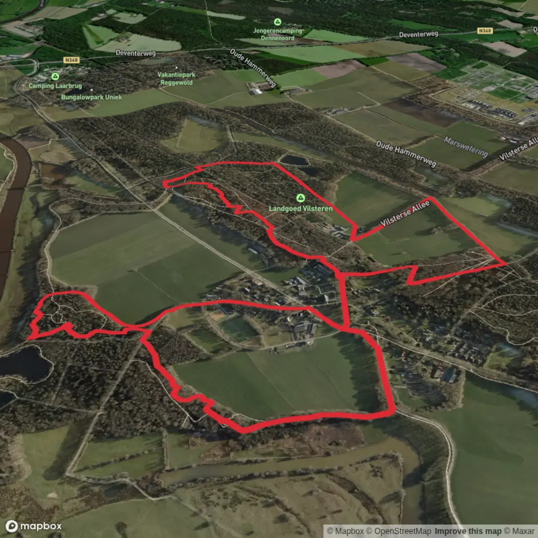 An image depicting the trail Molenesch and Erve De Bode Loop and its surrounding area.
