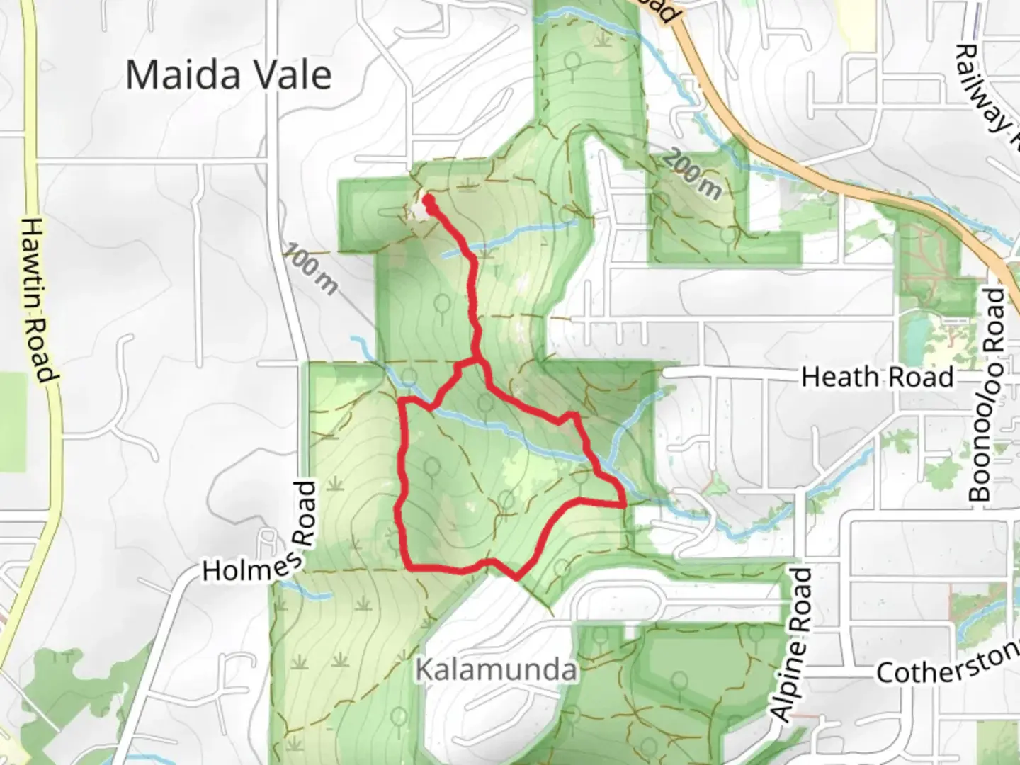 An image depicting the trail West Terrace Walk and its surrounding area.