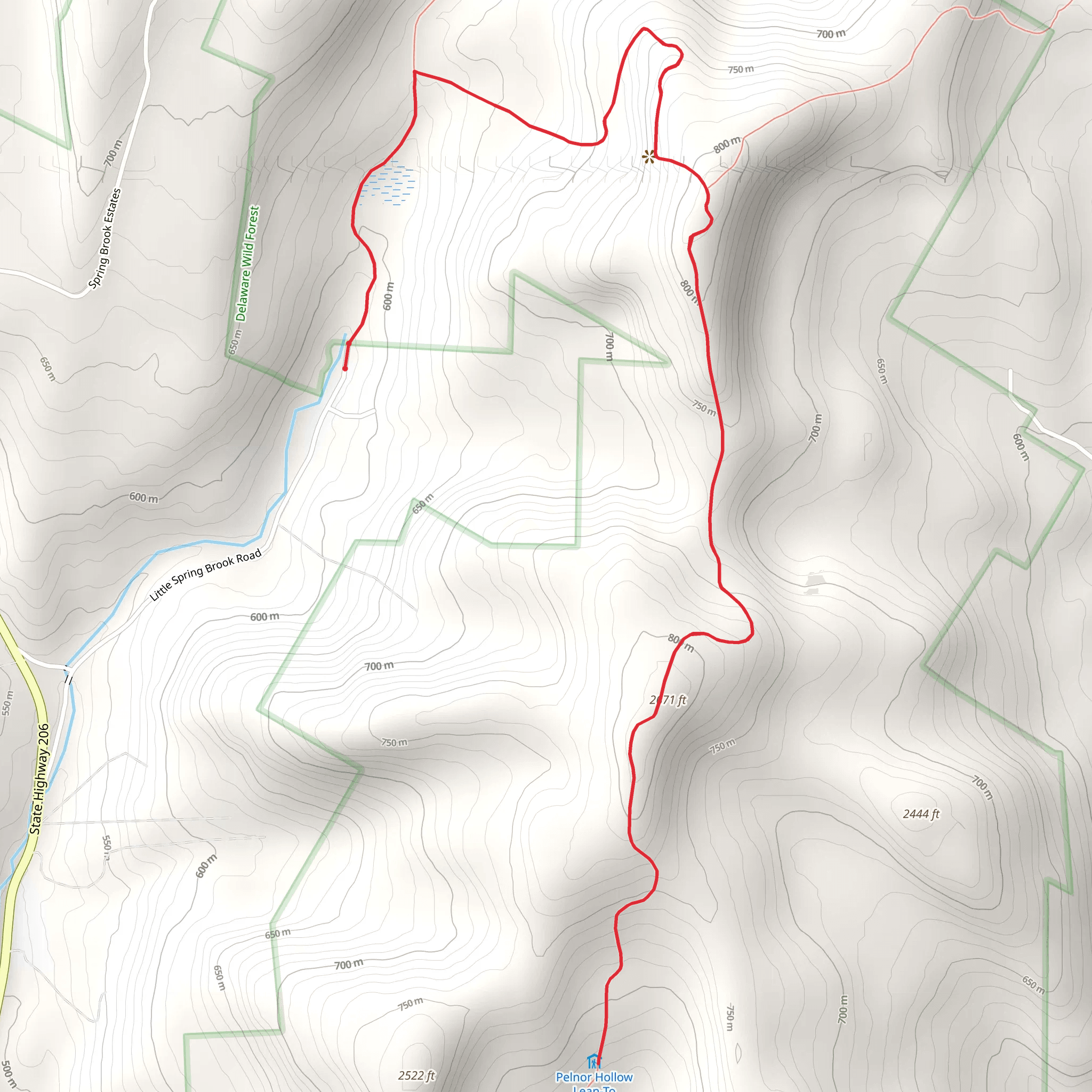 Pelnor Hollow Trail mobile static map