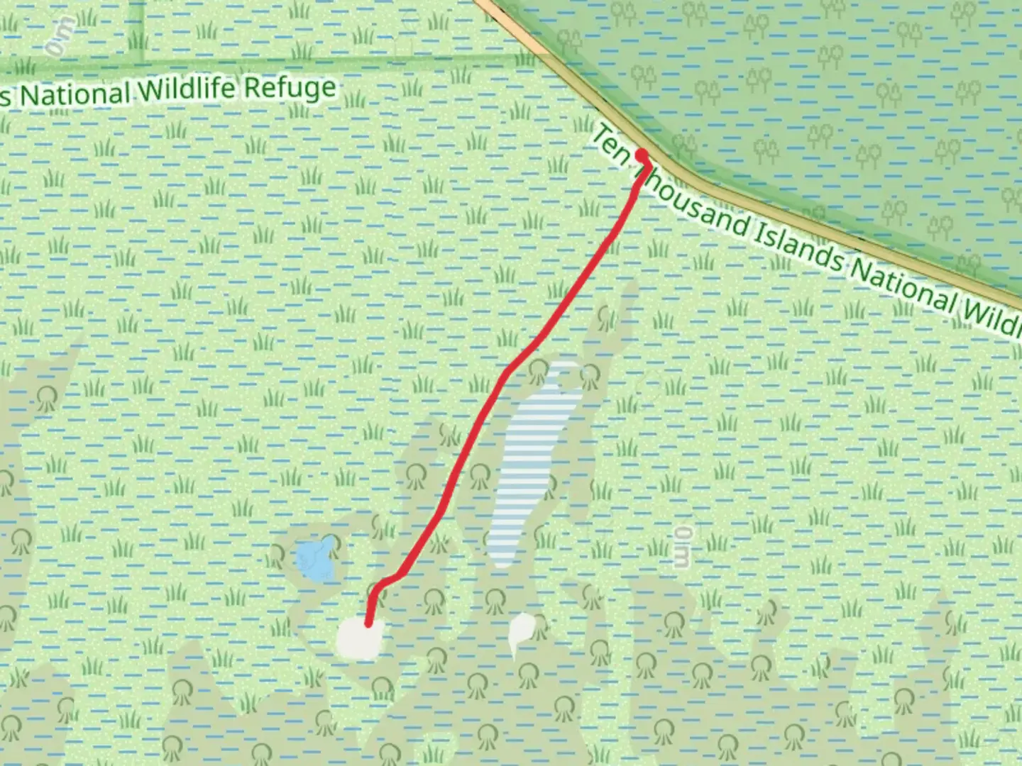 An image depicting the trail Marsh Trail Out and Back and its surrounding area.